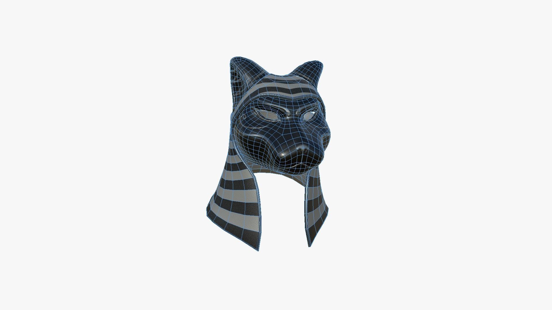 Bastet Mask A05 - Egyptian Gods Character Clothing Low-poly 3D model_6