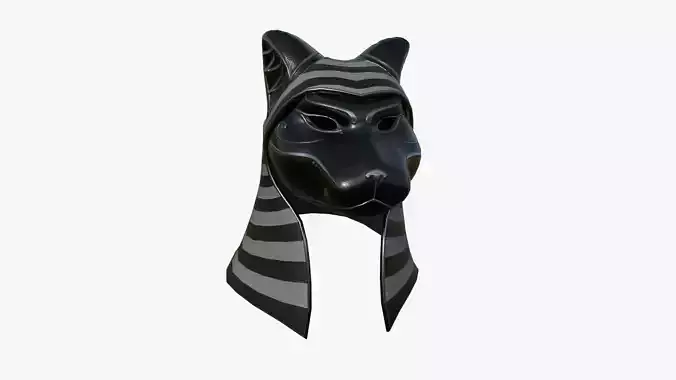 Bastet Mask A05 - Egyptian Gods Character Clothing Low-poly 3D model