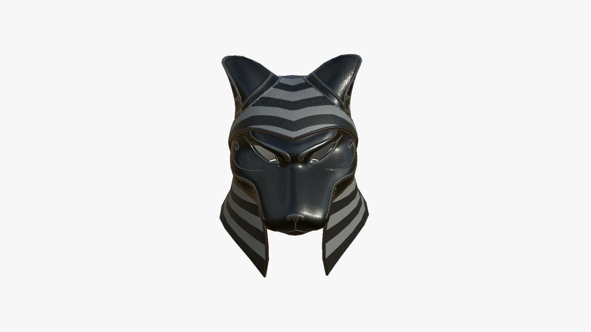 Bastet Mask A05 - Egyptian Gods Character Clothing Low-poly 3D model_3