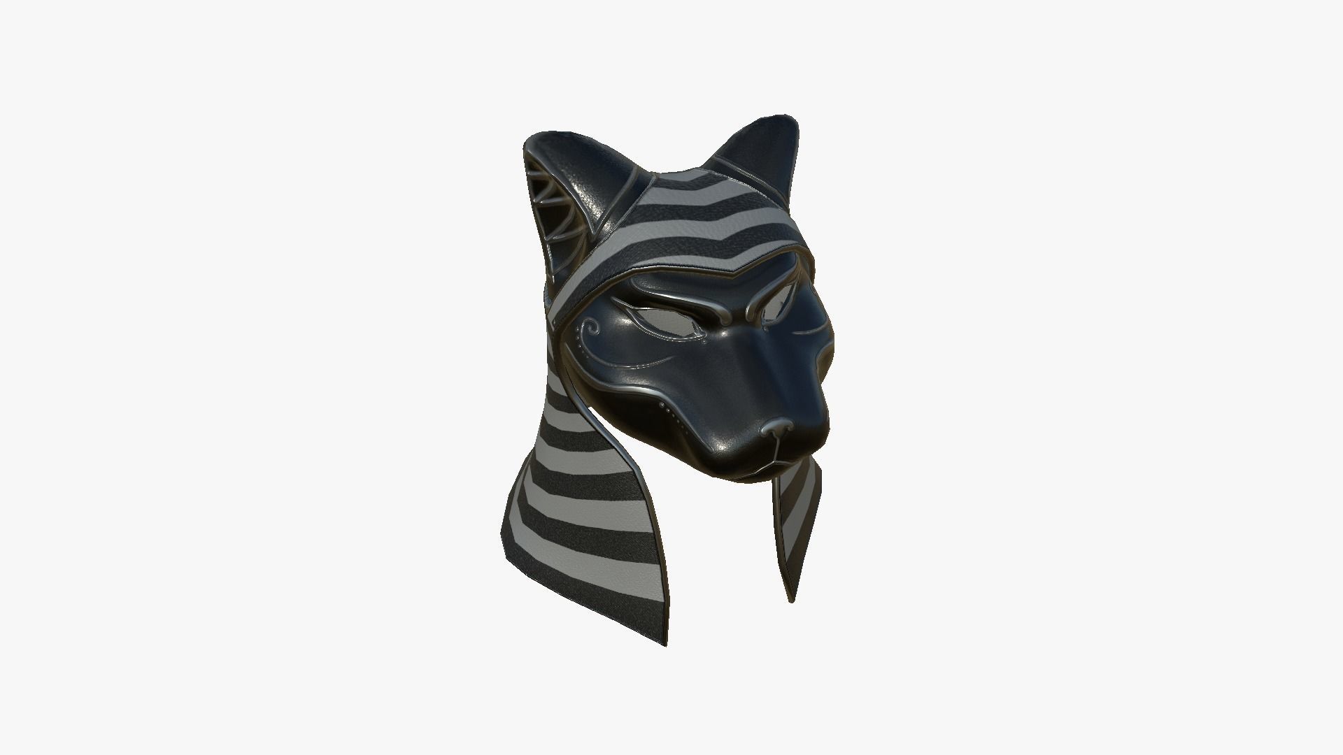 Bastet Mask A05 - Egyptian Gods Character Clothing Low-poly 3D model_2