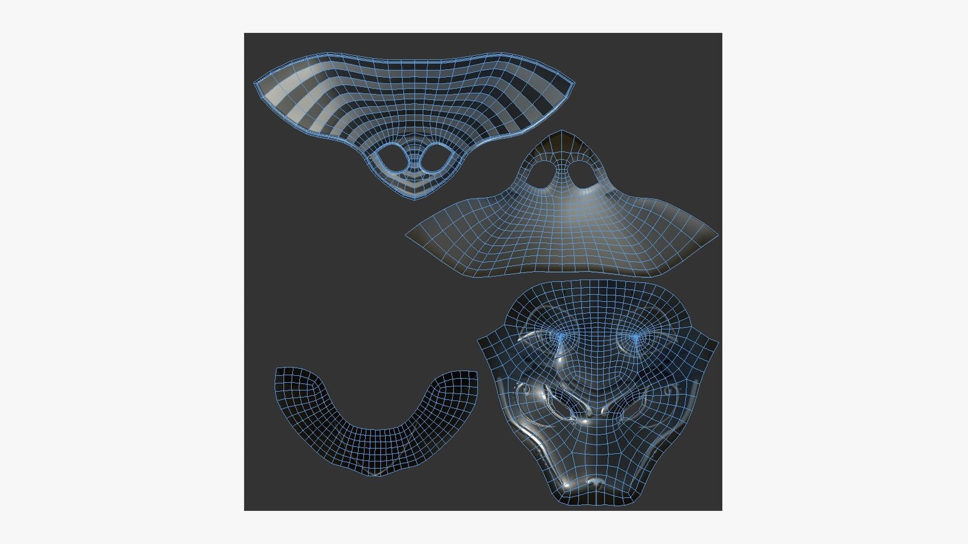 Bastet Mask A05 - Egyptian Gods Character Clothing Low-poly 3D model_5