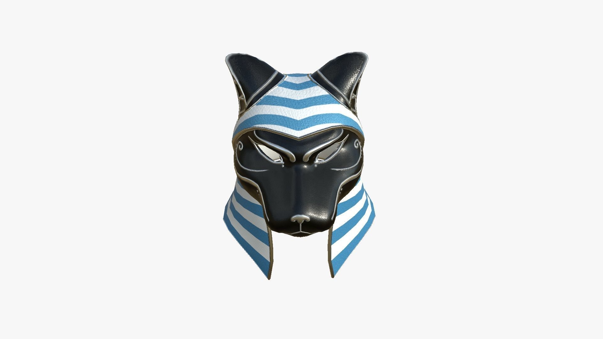 Bastet Mask A04 - Egyptian Gods Character Clothing Low-poly 3D model_3