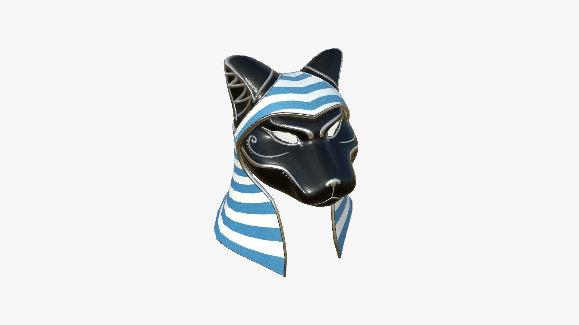 Bastet Mask A04 - Egyptian Gods Character Clothing Low-poly 3D model_2