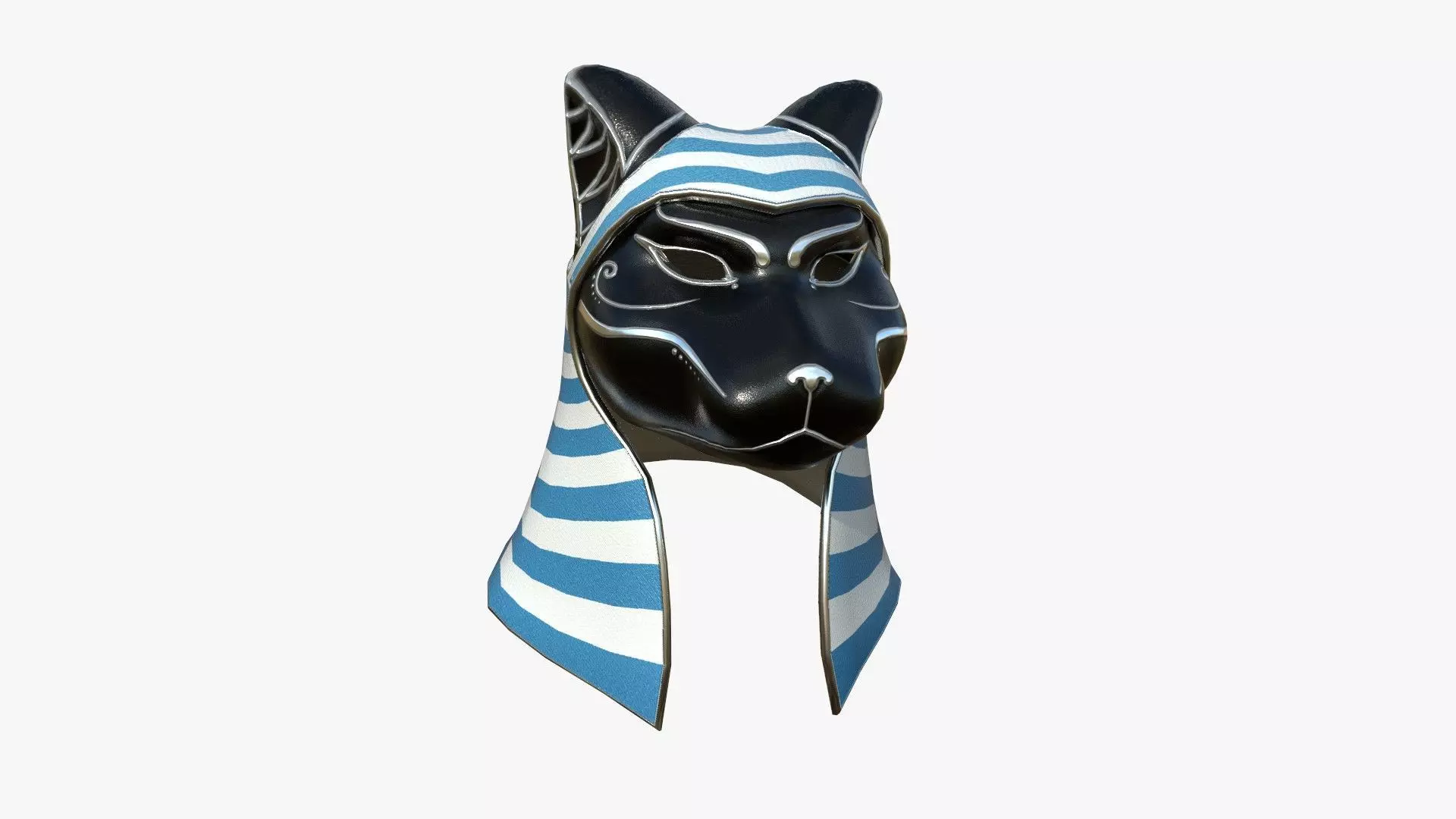Bastet Mask A04 - Egyptian Gods Character Clothing Low-poly 3D model_0