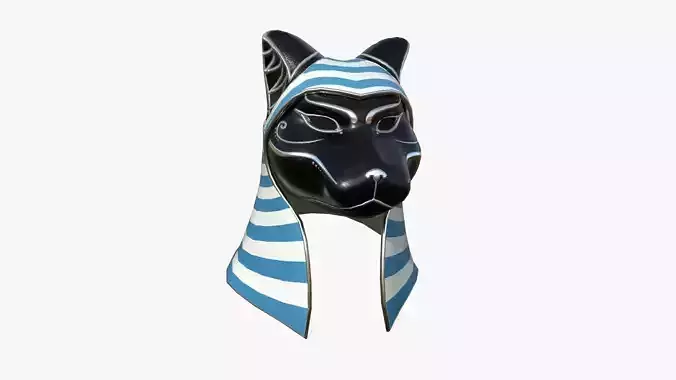 Bastet Mask A04 - Egyptian Gods Character Clothing Low-poly 3D model