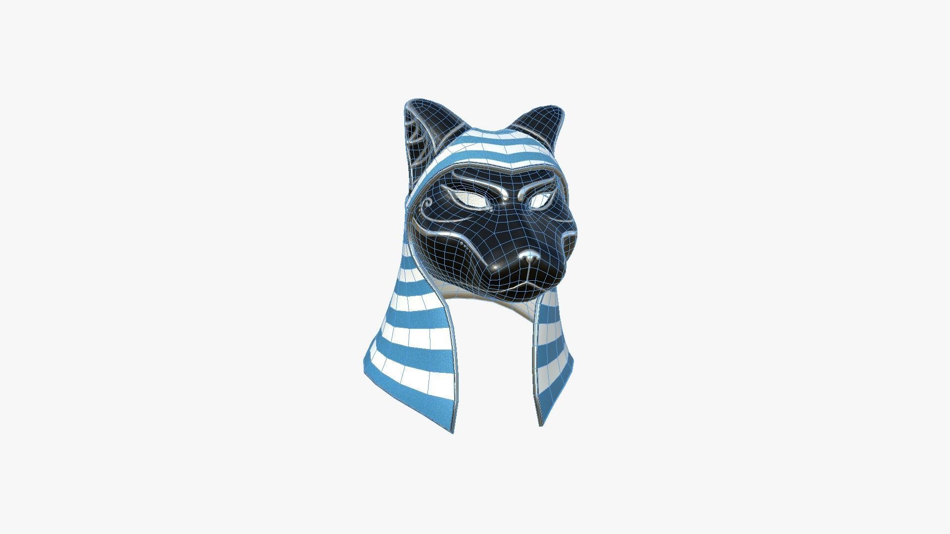 Bastet Mask A04 - Egyptian Gods Character Clothing Low-poly 3D model_6
