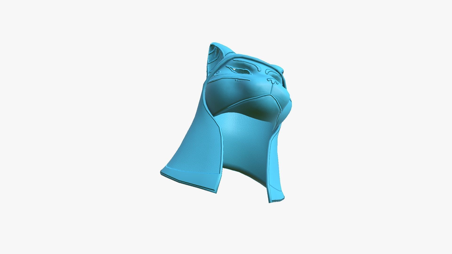 Bastet Mask A04 - Egyptian Gods Character Clothing Low-poly 3D model_13
