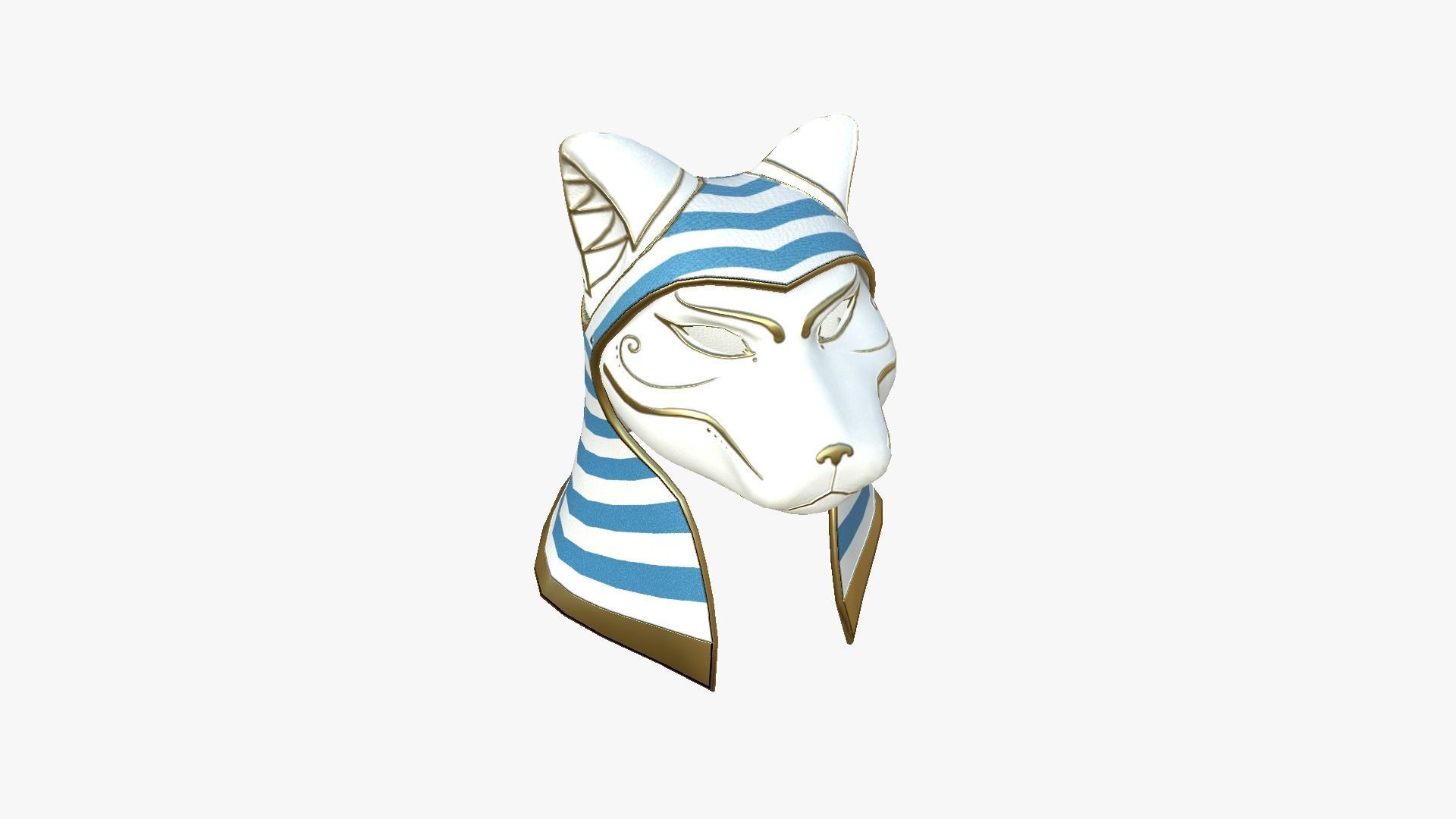 Bastet Mask A03 - Egyptian Gods Character Clothing Low-poly 3D model_2