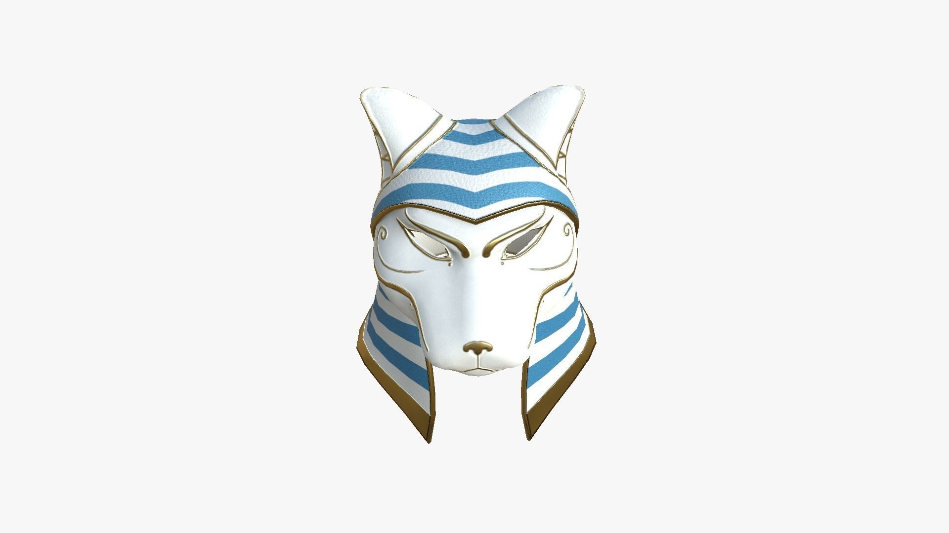 Bastet Mask A03 - Egyptian Gods Character Clothing Low-poly 3D model_3