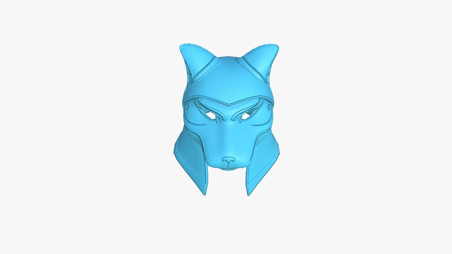 Bastet Mask A03 - Egyptian Gods Character Clothing Low-poly 3D model_14