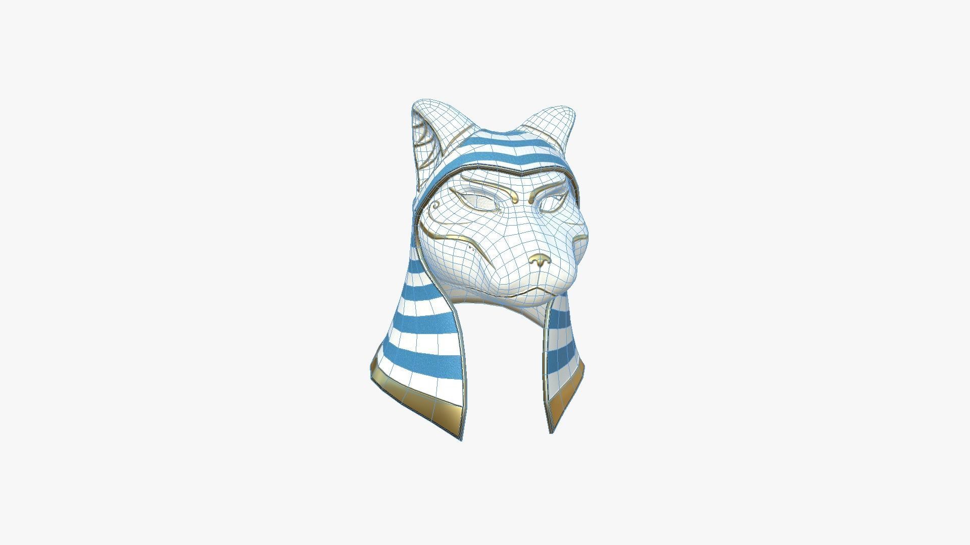 Bastet Mask A03 - Egyptian Gods Character Clothing Low-poly 3D model_6