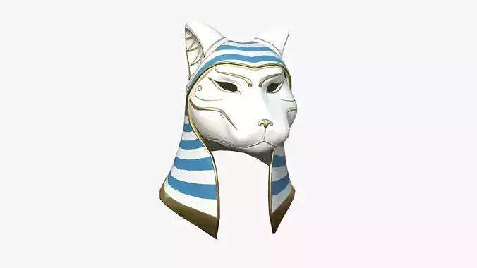 Bastet Mask A03 - Egyptian Gods Character Clothing Low-poly 3D model