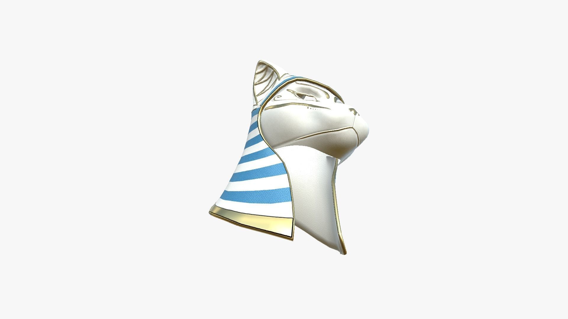 Bastet Mask A03 - Egyptian Gods Character Clothing Low-poly 3D model_4