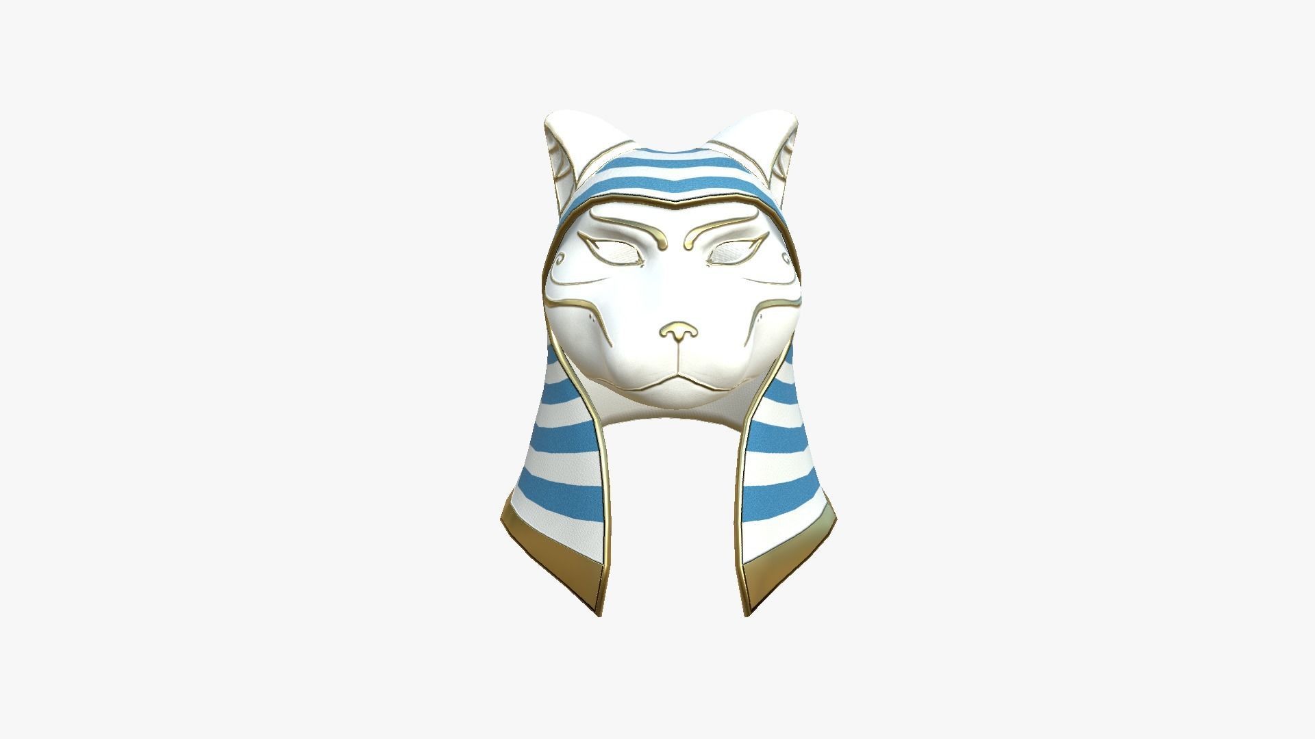 Bastet Mask A03 - Egyptian Gods Character Clothing Low-poly 3D model_1