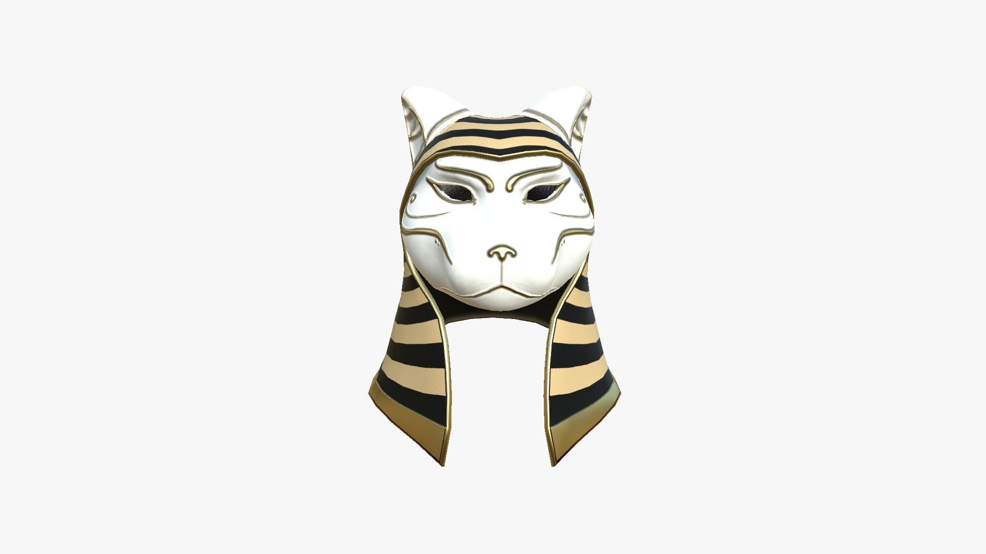 Bastet Mask A02 - Egyptian Gods Character Clothing Low-poly 3D model_1