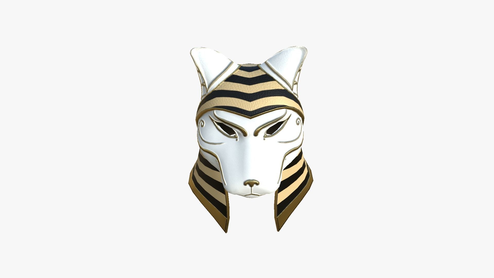 Bastet Mask A02 - Egyptian Gods Character Clothing Low-poly 3D model_3