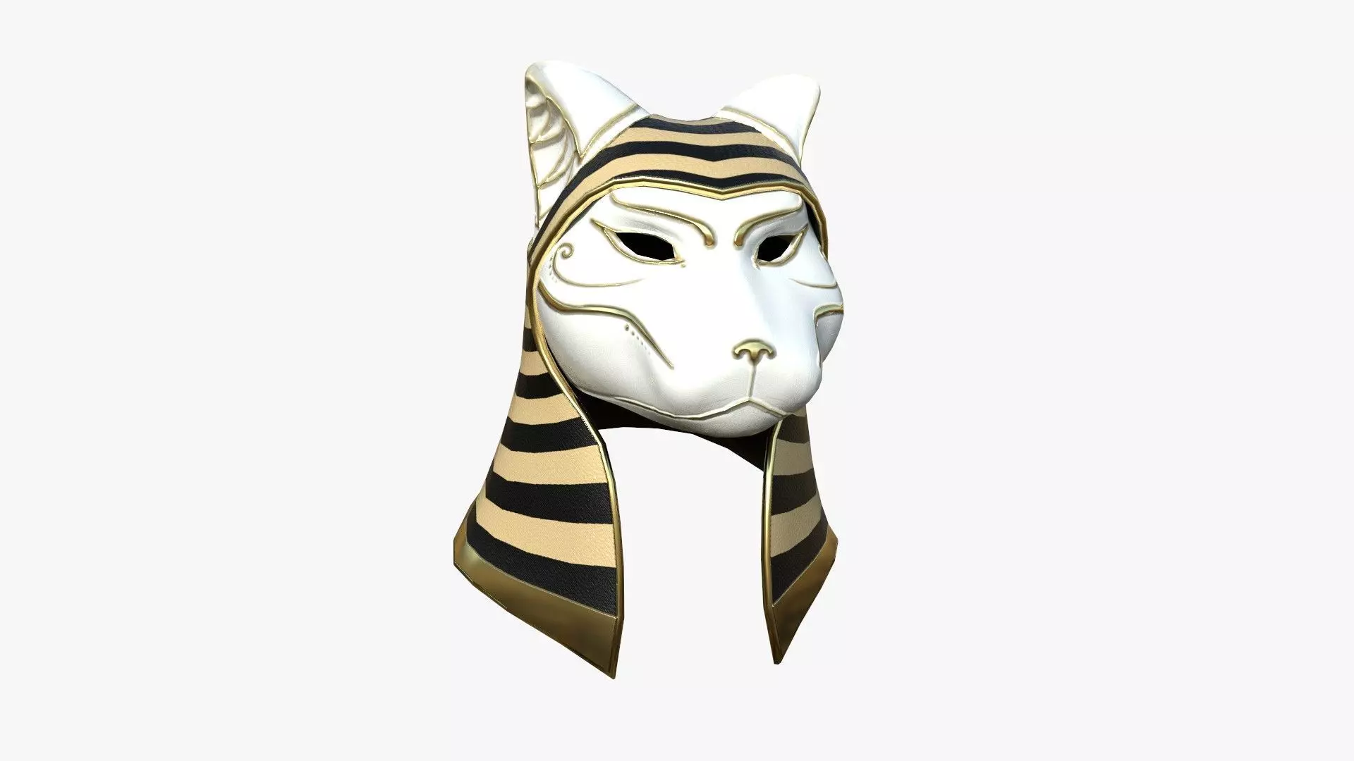 Bastet Mask A02 - Egyptian Gods Character Clothing Low-poly 3D model_0