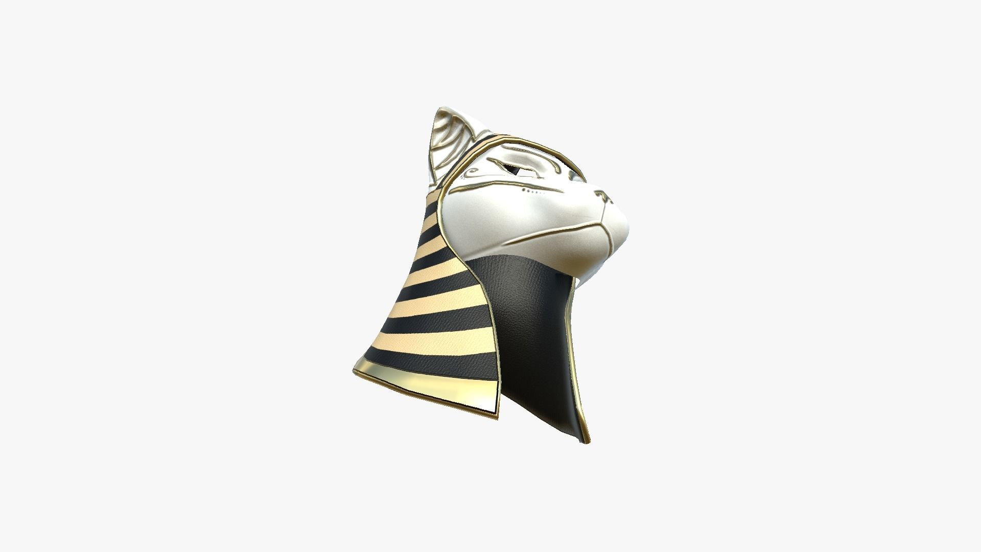 Bastet Mask A02 - Egyptian Gods Character Clothing Low-poly 3D model_4