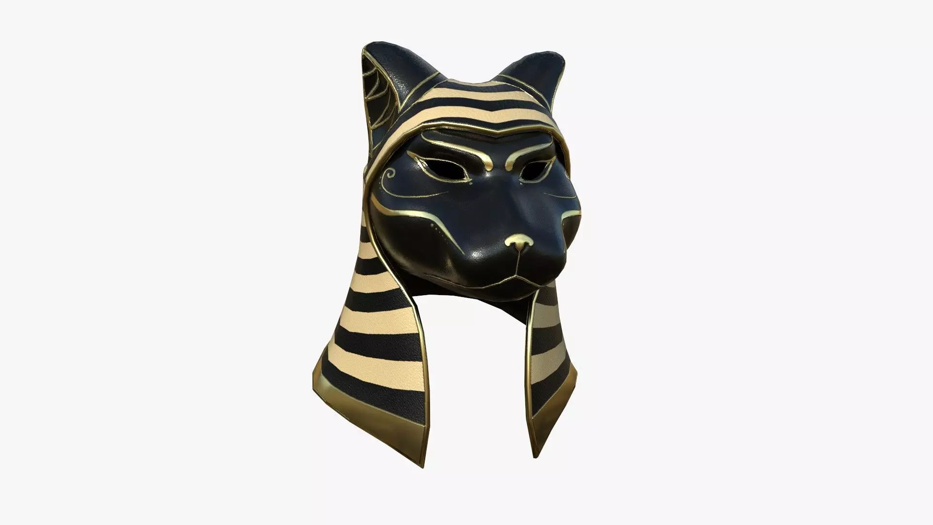 Bastet Mask A01 - Egyptian Gods Character Clothing Low-poly 3D model_0