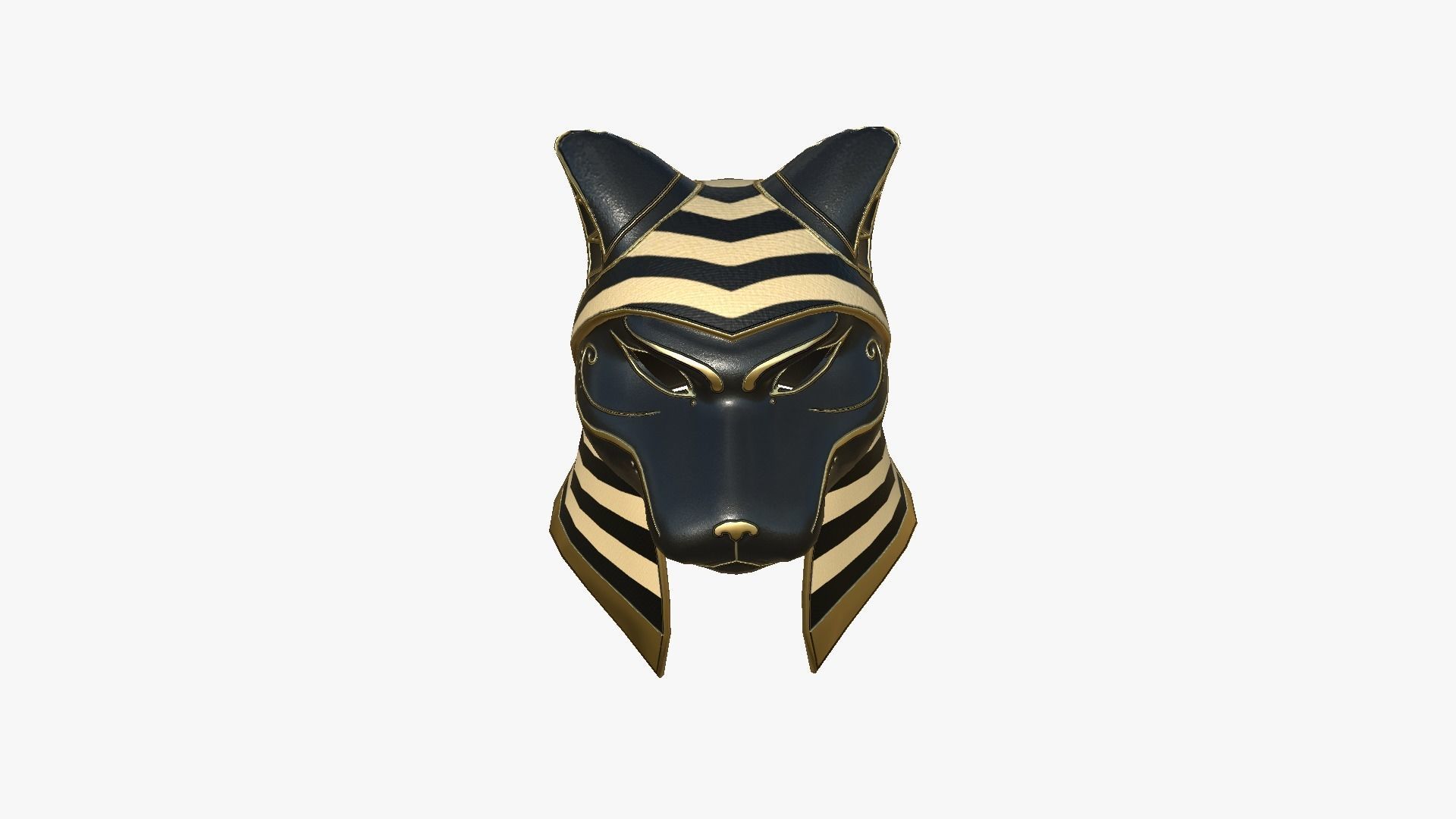 Bastet Mask A01 - Egyptian Gods Character Clothing Low-poly 3D model_3