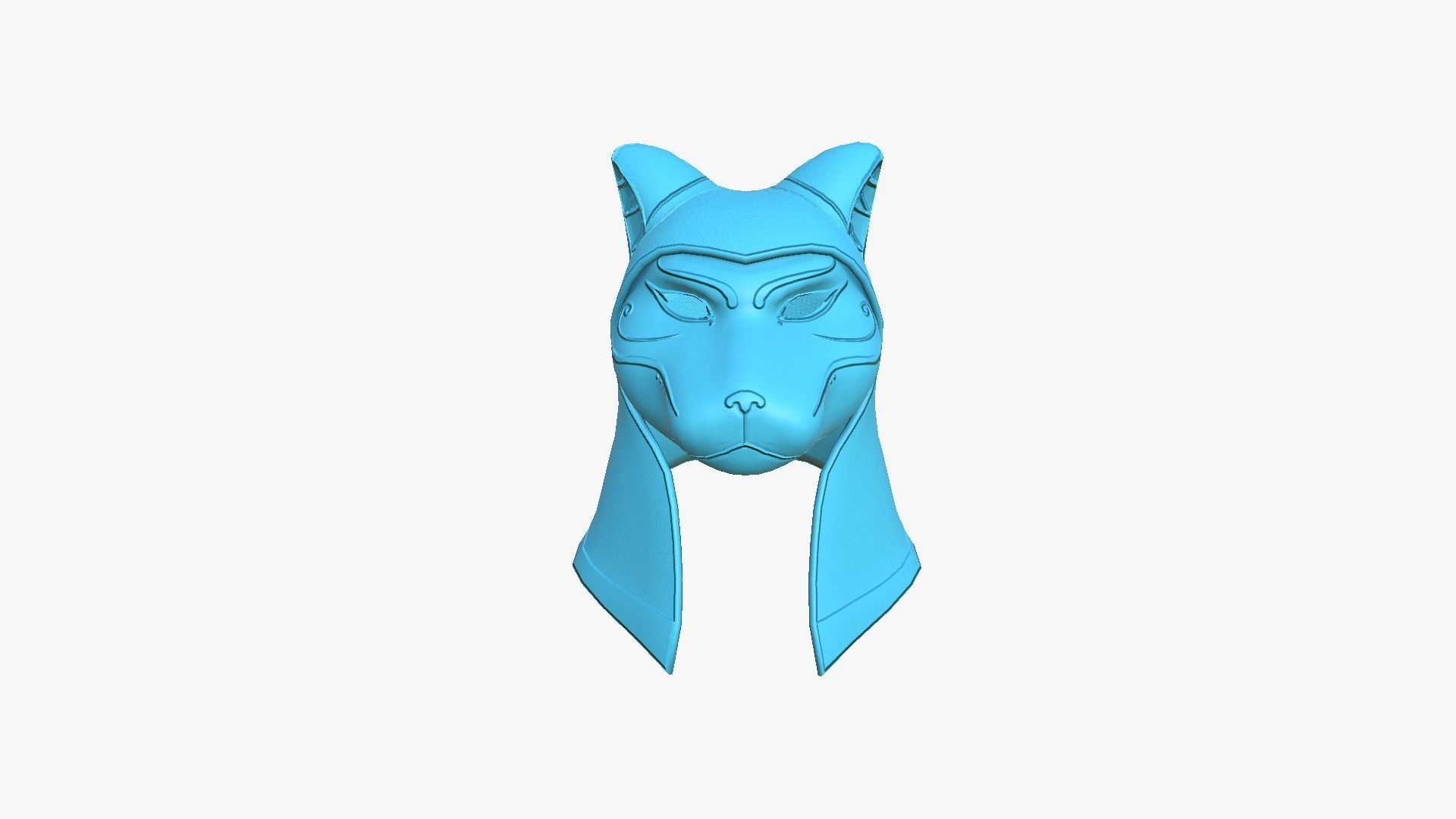 Bastet Mask A01 - Egyptian Gods Character Clothing Low-poly 3D model_8