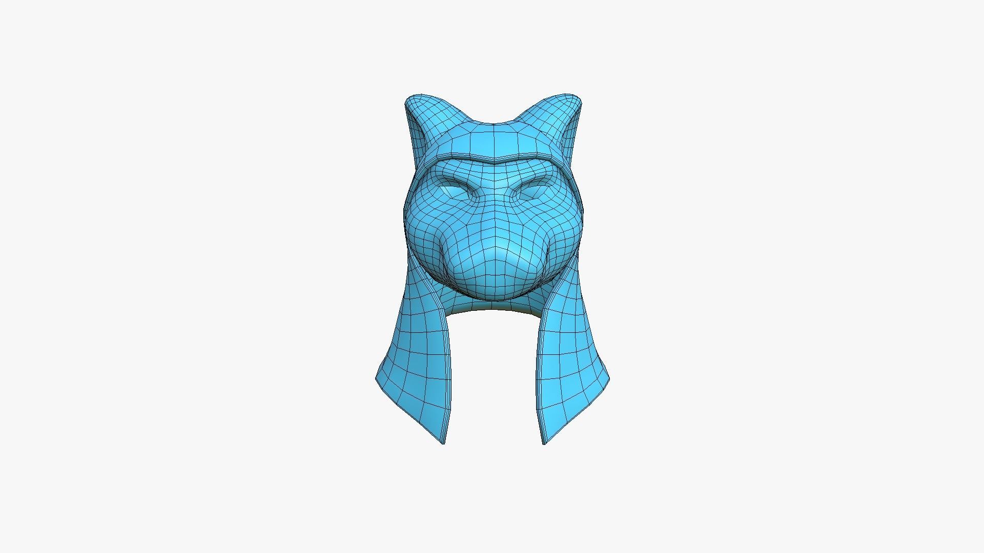 Bastet Mask A01 - Egyptian Gods Character Clothing Low-poly 3D model_17