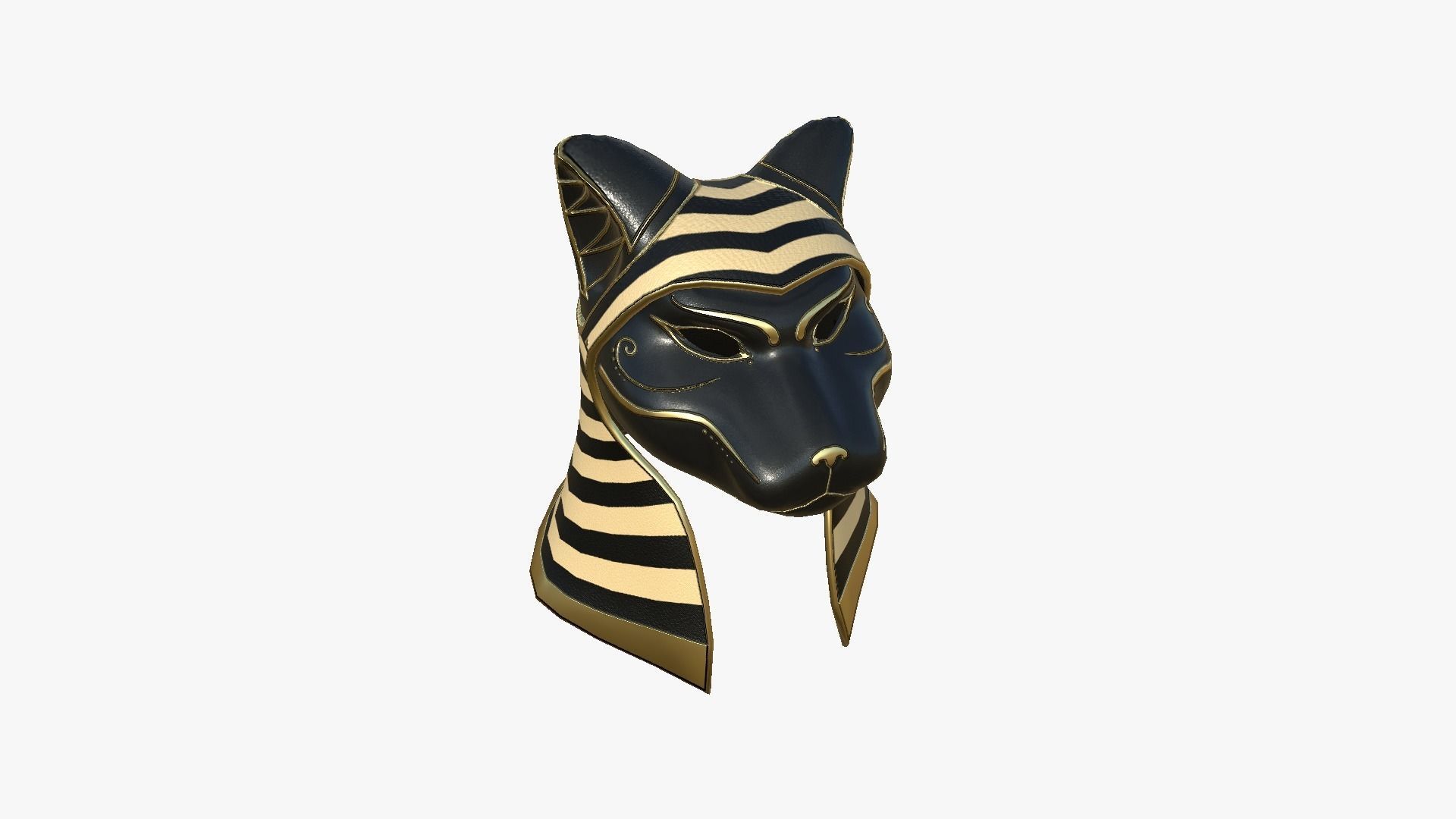 Bastet Mask A01 - Egyptian Gods Character Clothing Low-poly 3D model_2