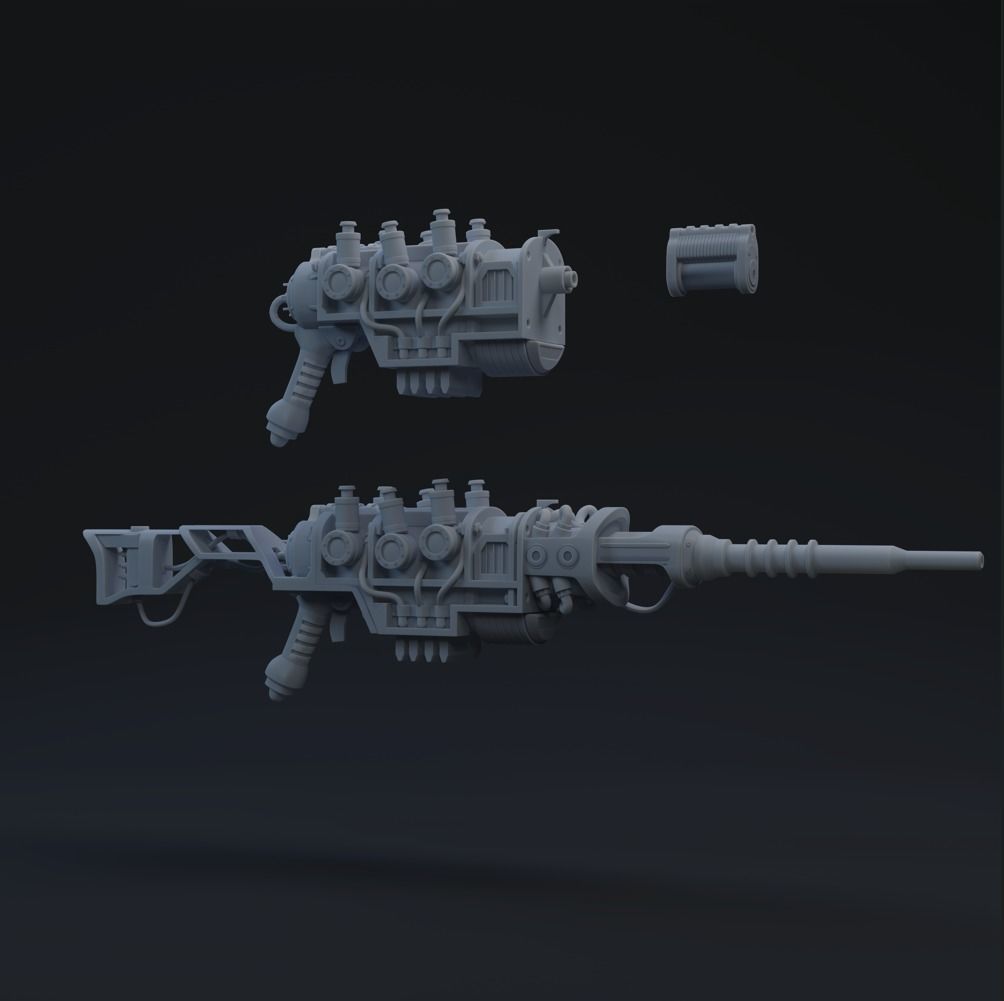 F4 Plasma Weapons One-Twelfth Scale 3D print model_1