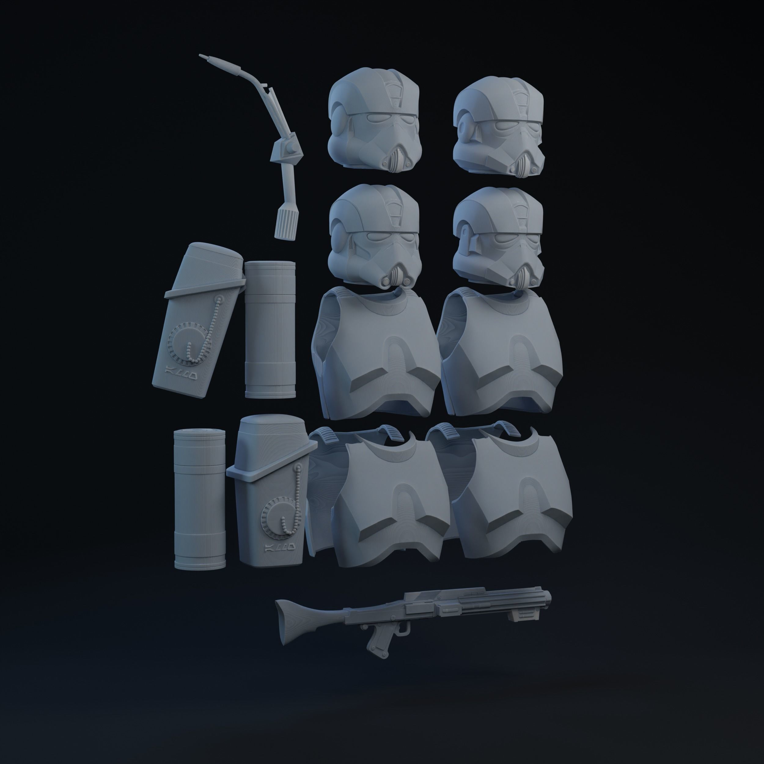 BFII Clone Engineer One-Twelfth Scale Kit 3D print model_2