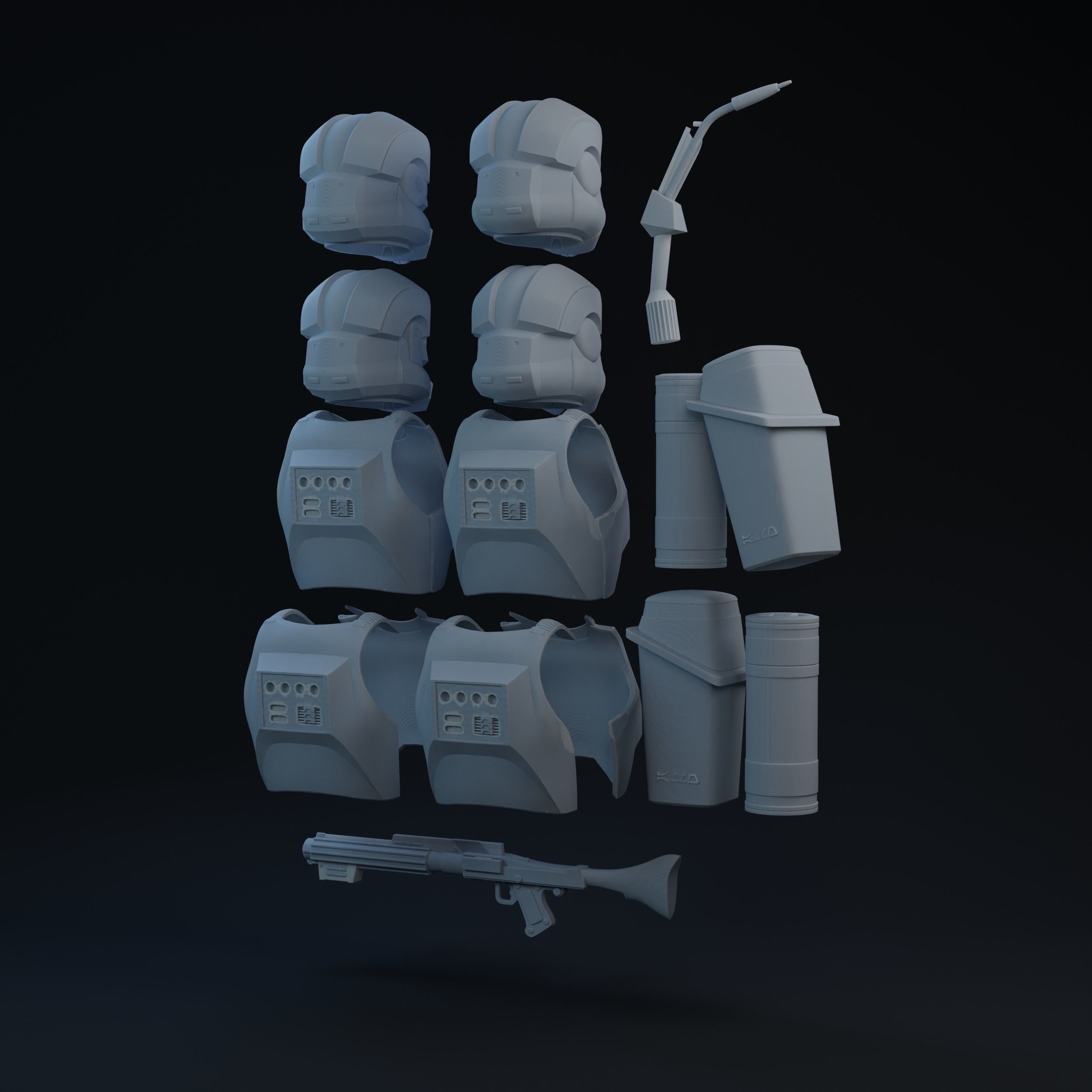 BFII Clone Engineer One-Twelfth Scale Kit 3D print model_3