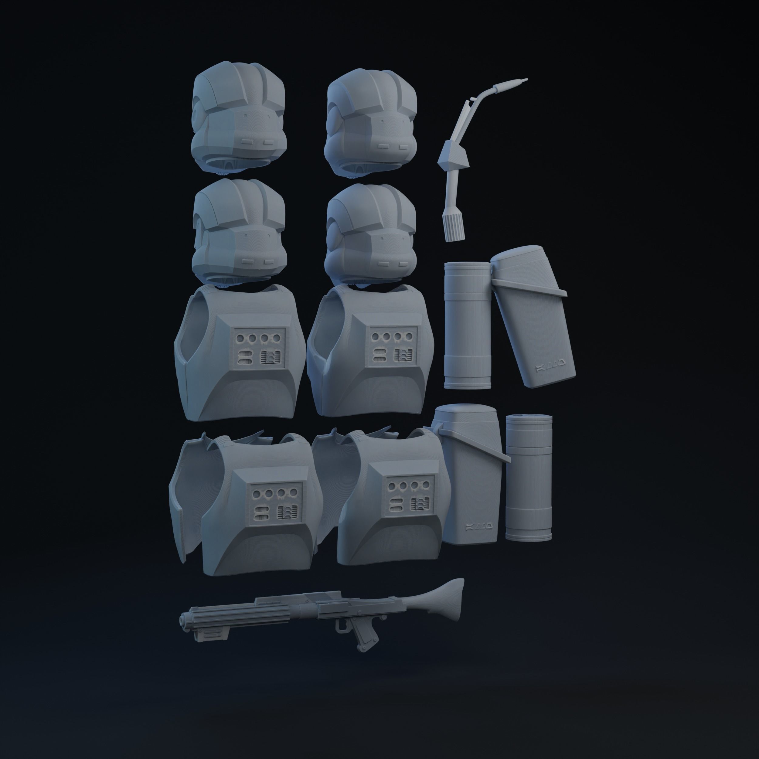 BFII Clone Engineer One-Twelfth Scale Kit 3D print model_4