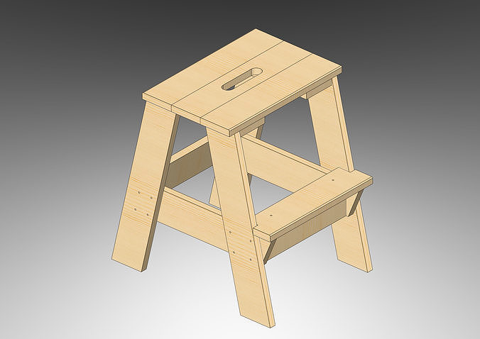 Hand Tools Construction Ready - STEP STOOL 3D model