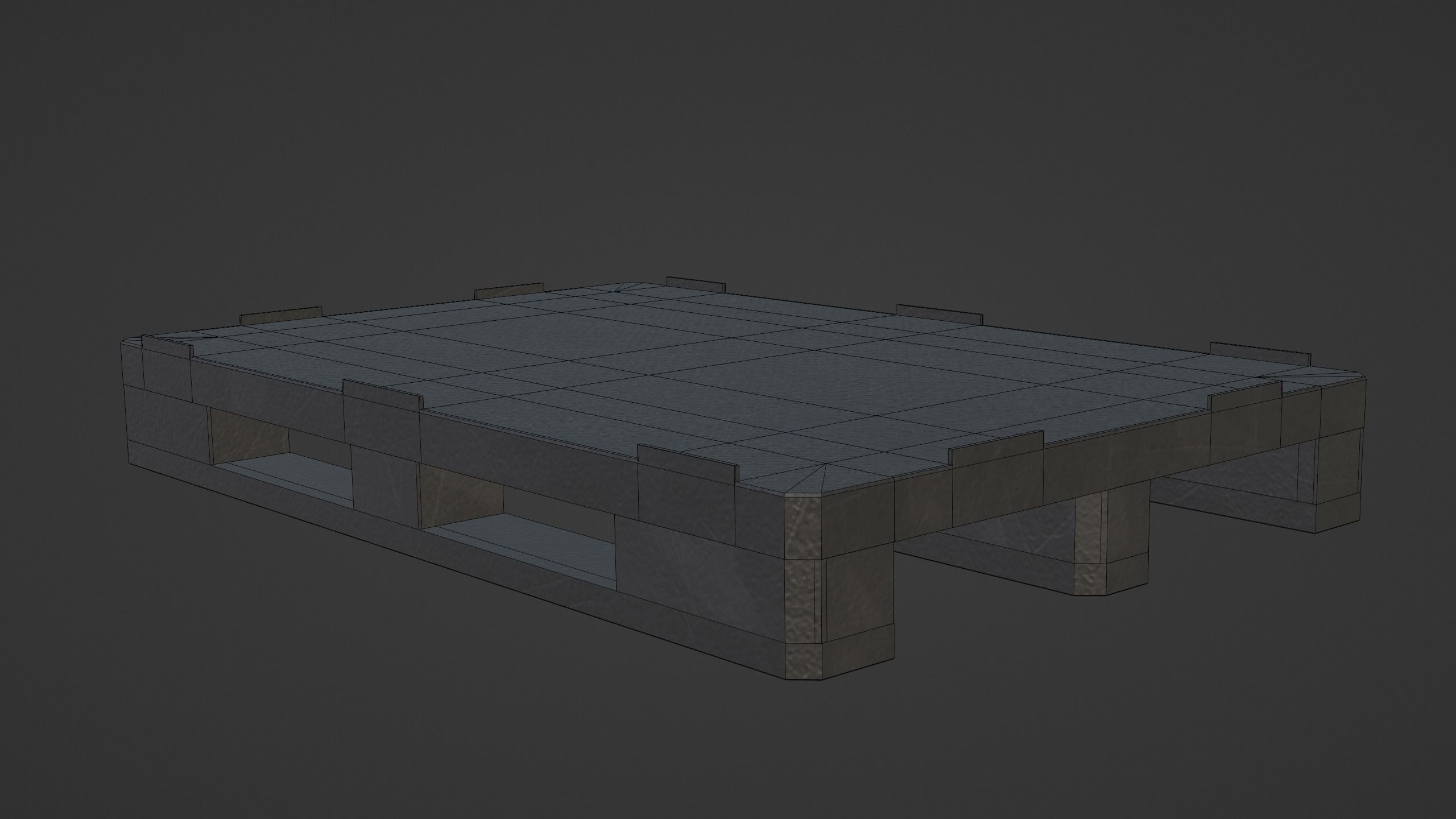 Plastic EUR-size pallet 3D model_9