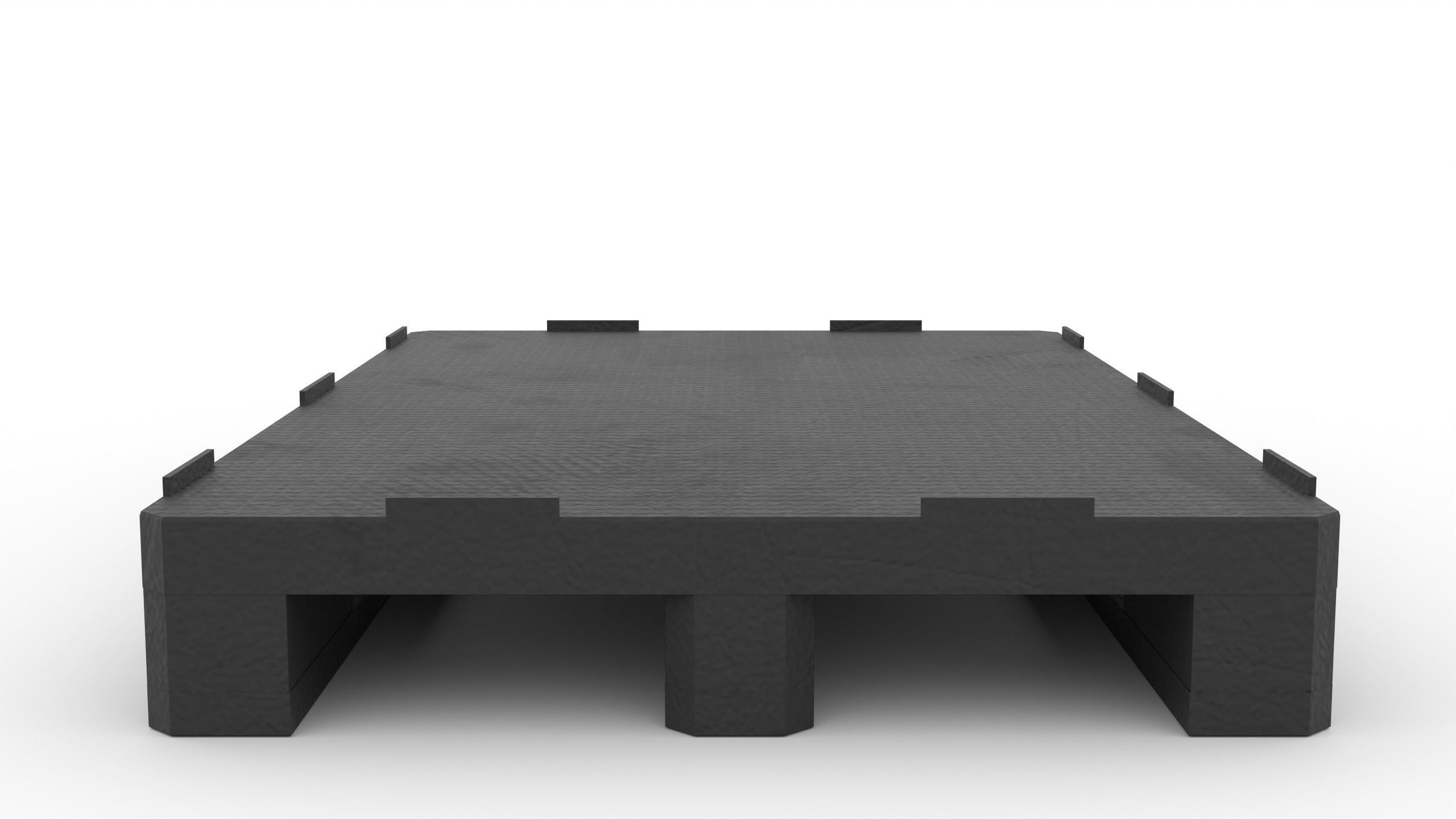 Plastic EUR-size pallet 3D model_1