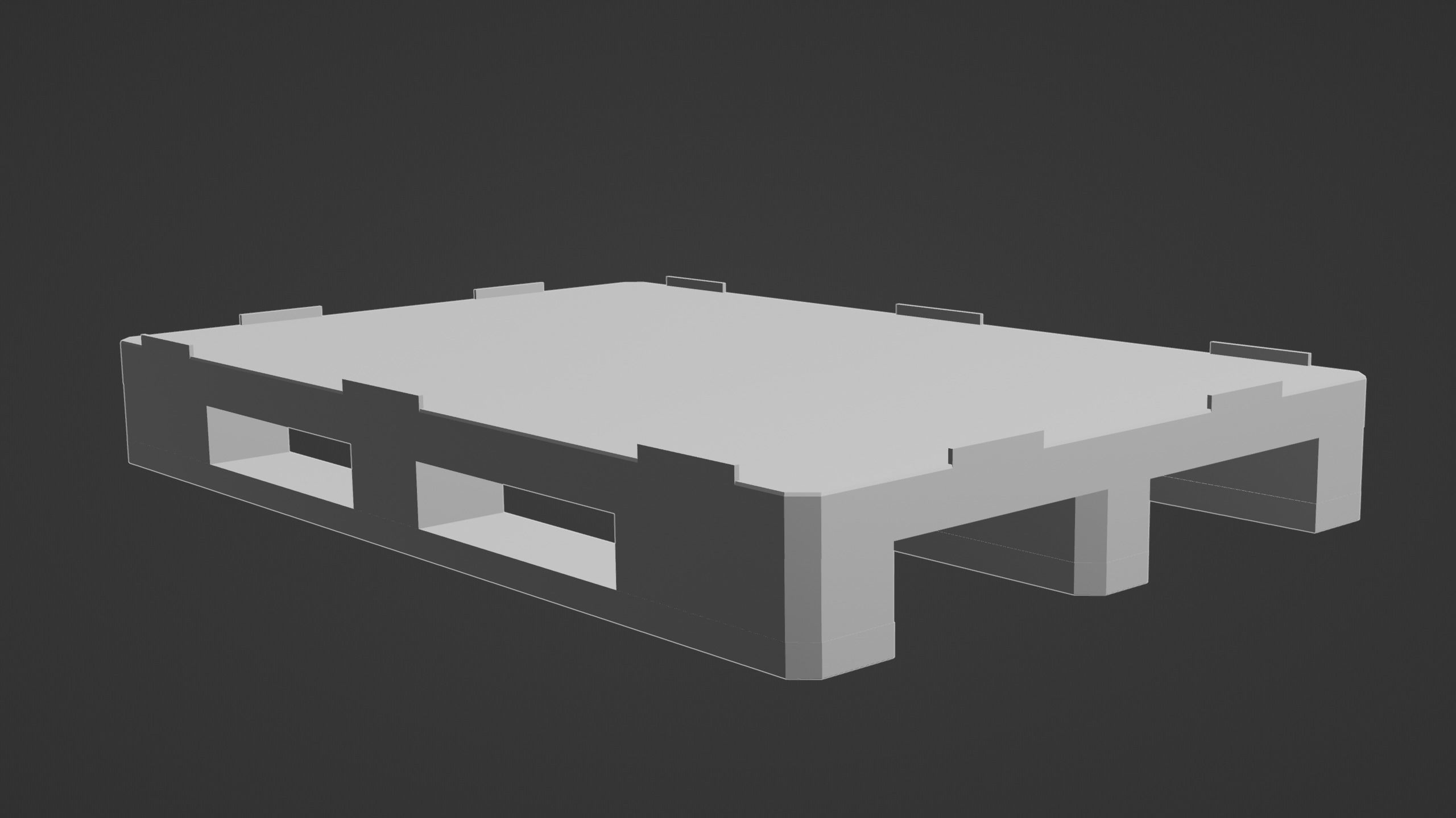 Plastic EUR-size pallet 3D model_8