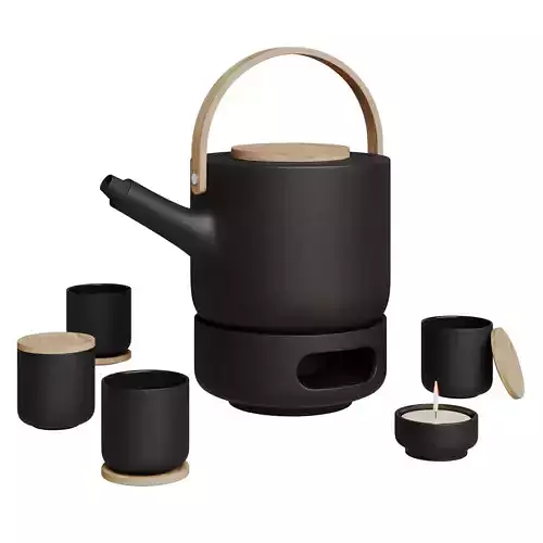 Stelton Theo Teapot with cups