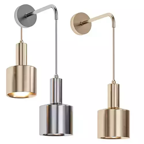 Colgando Gold Tone Wall Lamp