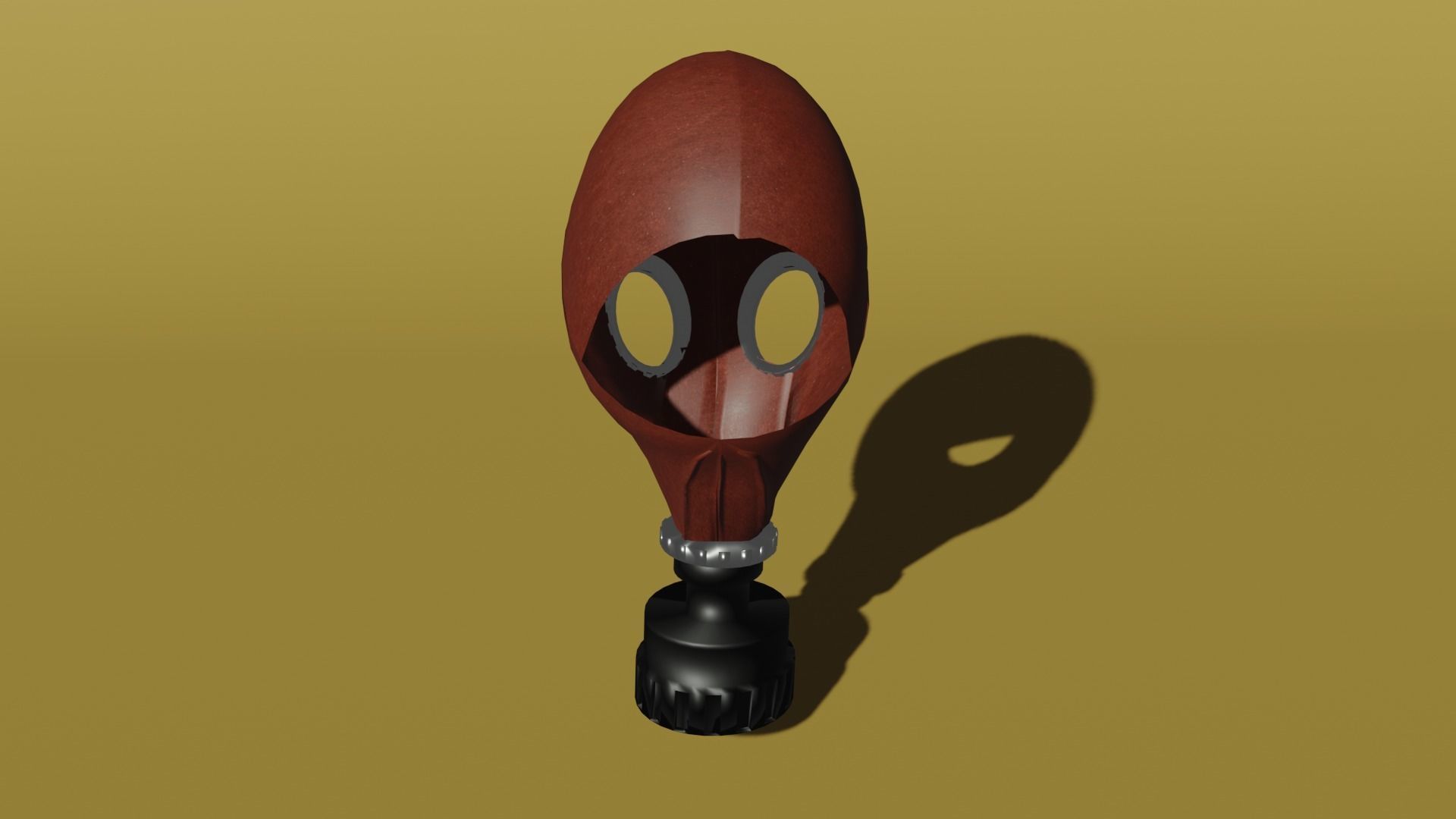 gas mask Low-poly 3D model_5