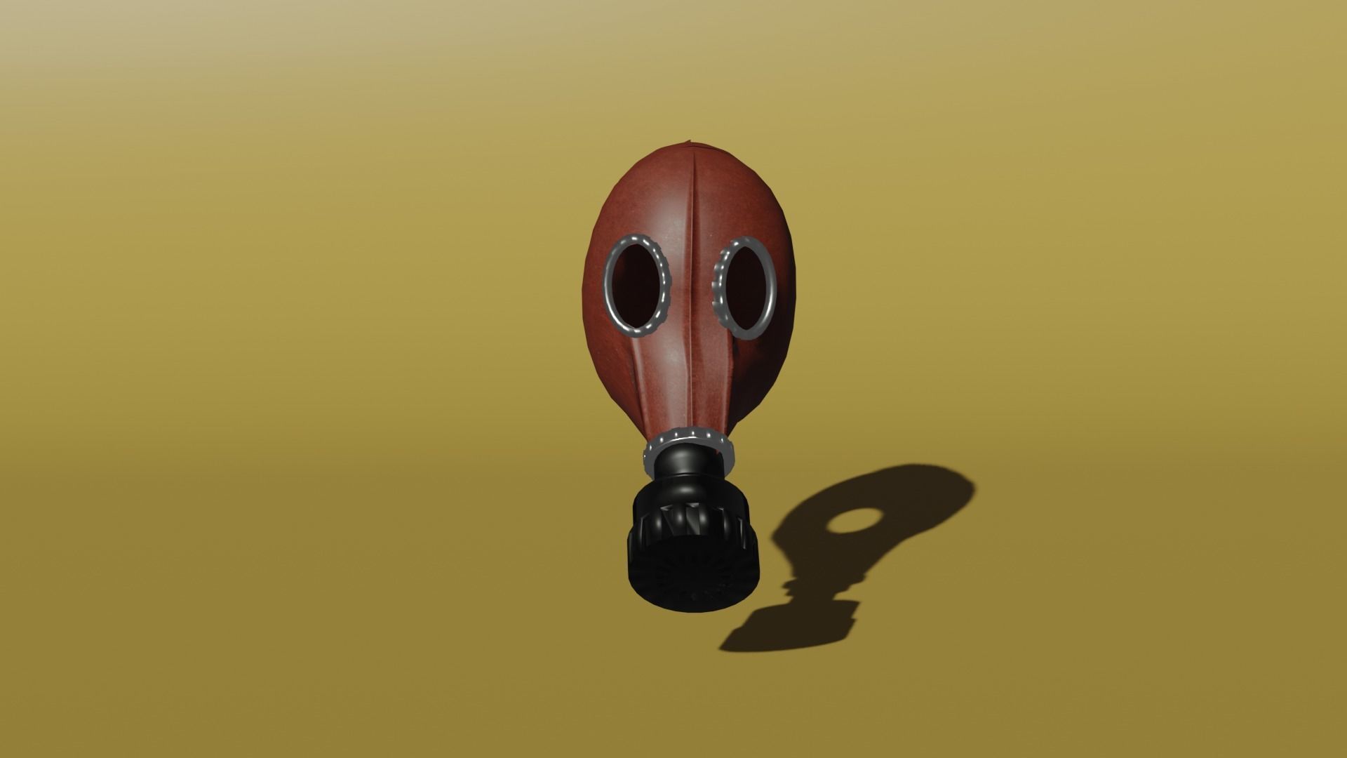 gas mask Low-poly 3D model_2
