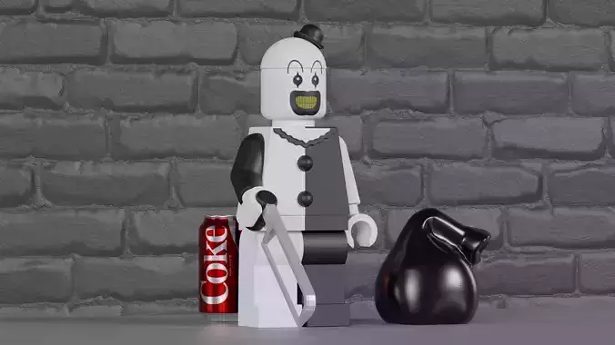 Lego Art the Clown Maxifig - Fully Articulated