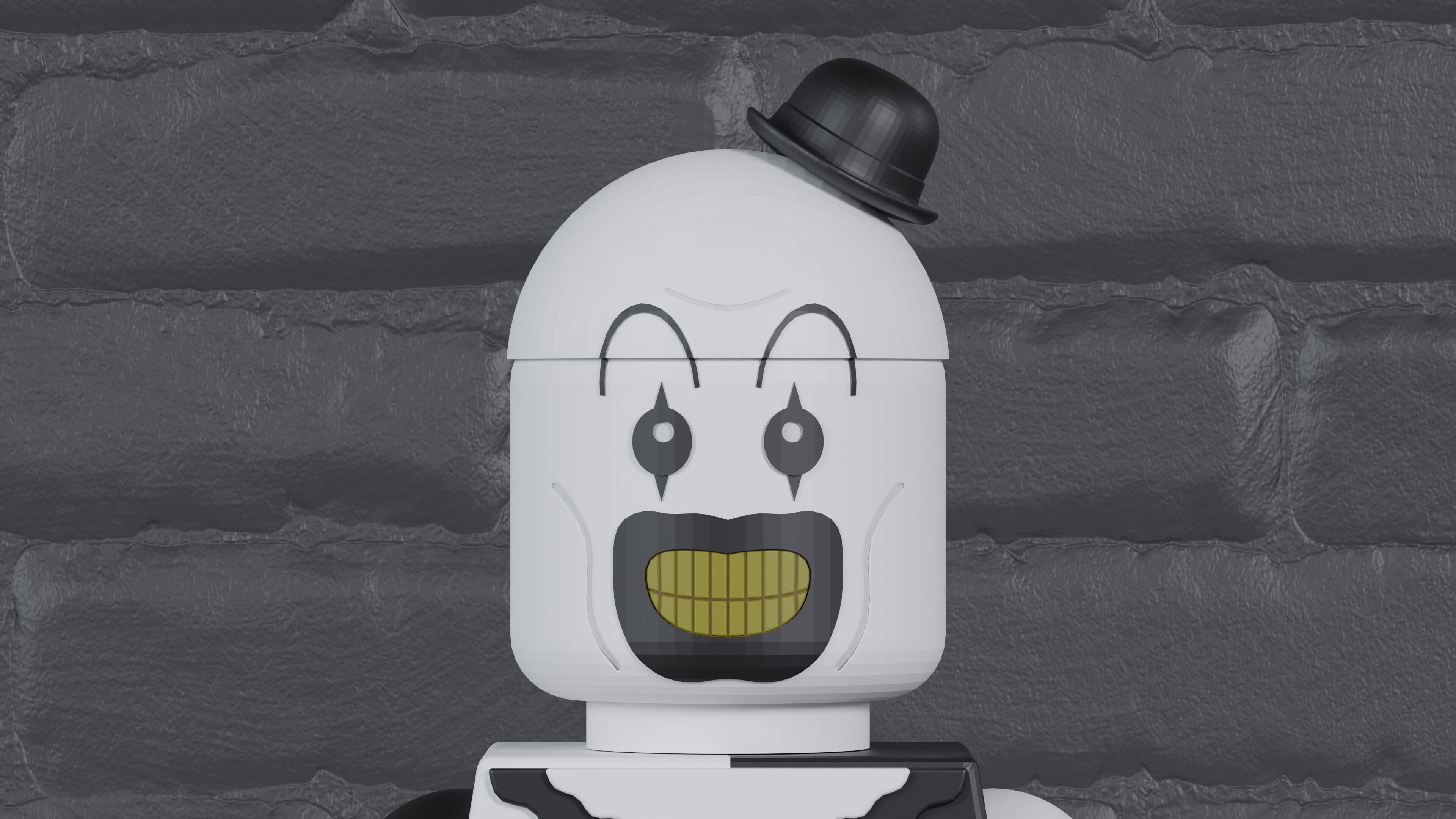 Lego Art the Clown Maxifig - Fully Articulated 3D print model_4