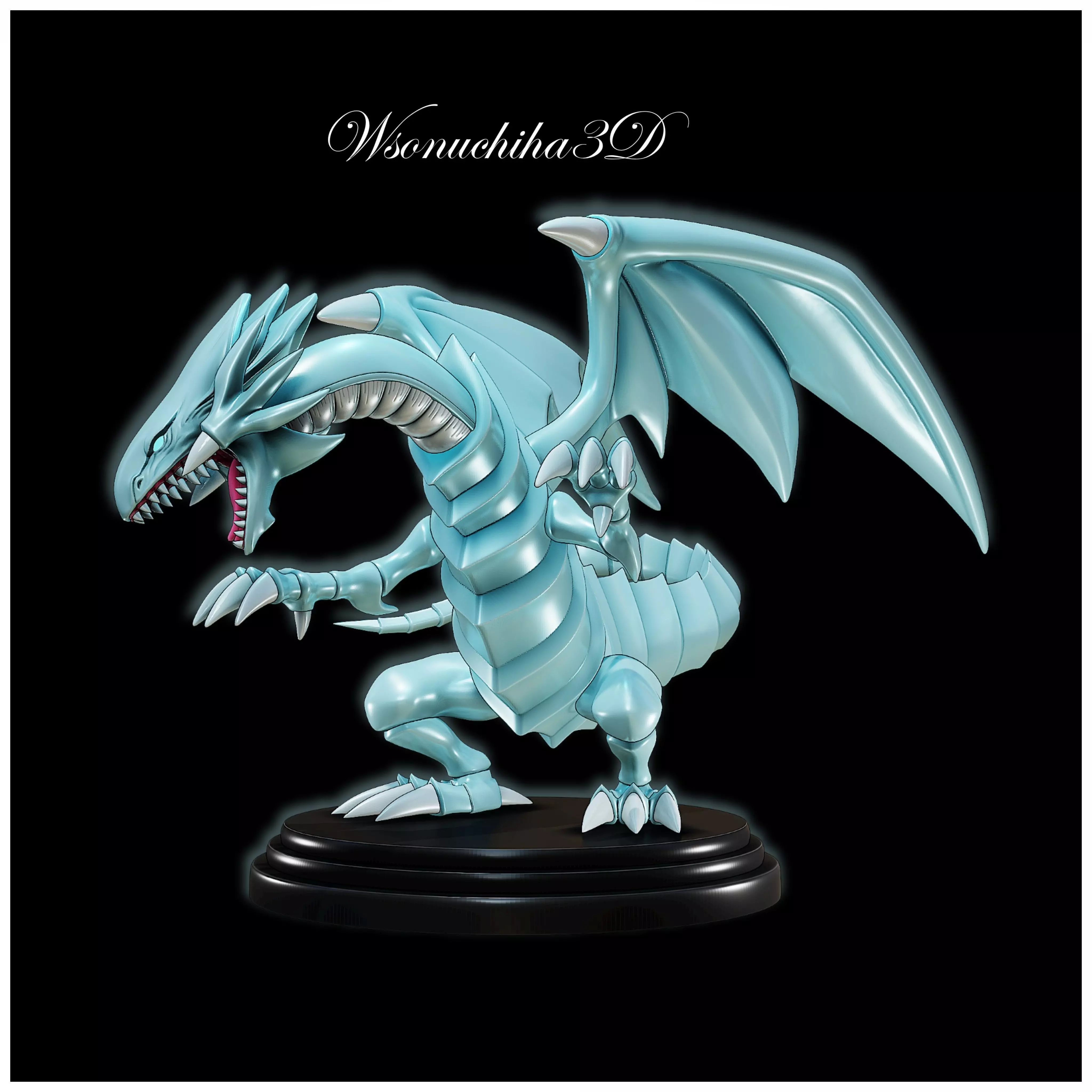 BLUE-EYES WHITE DRAGON FIGURE 2 - YUGIOH 3D print model_0