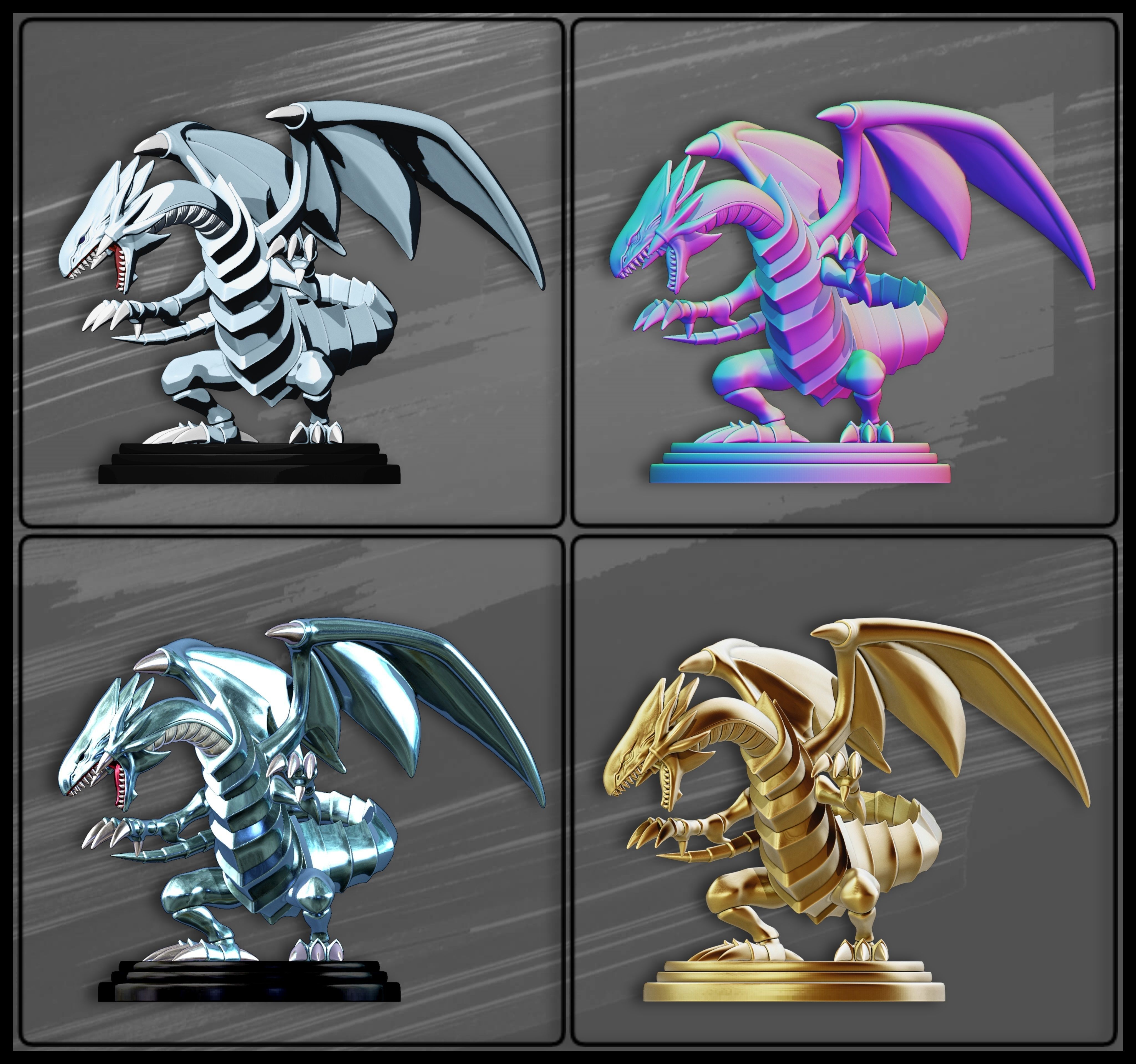 BLUE-EYES WHITE DRAGON FIGURE 2 - YUGIOH 3D print model_9