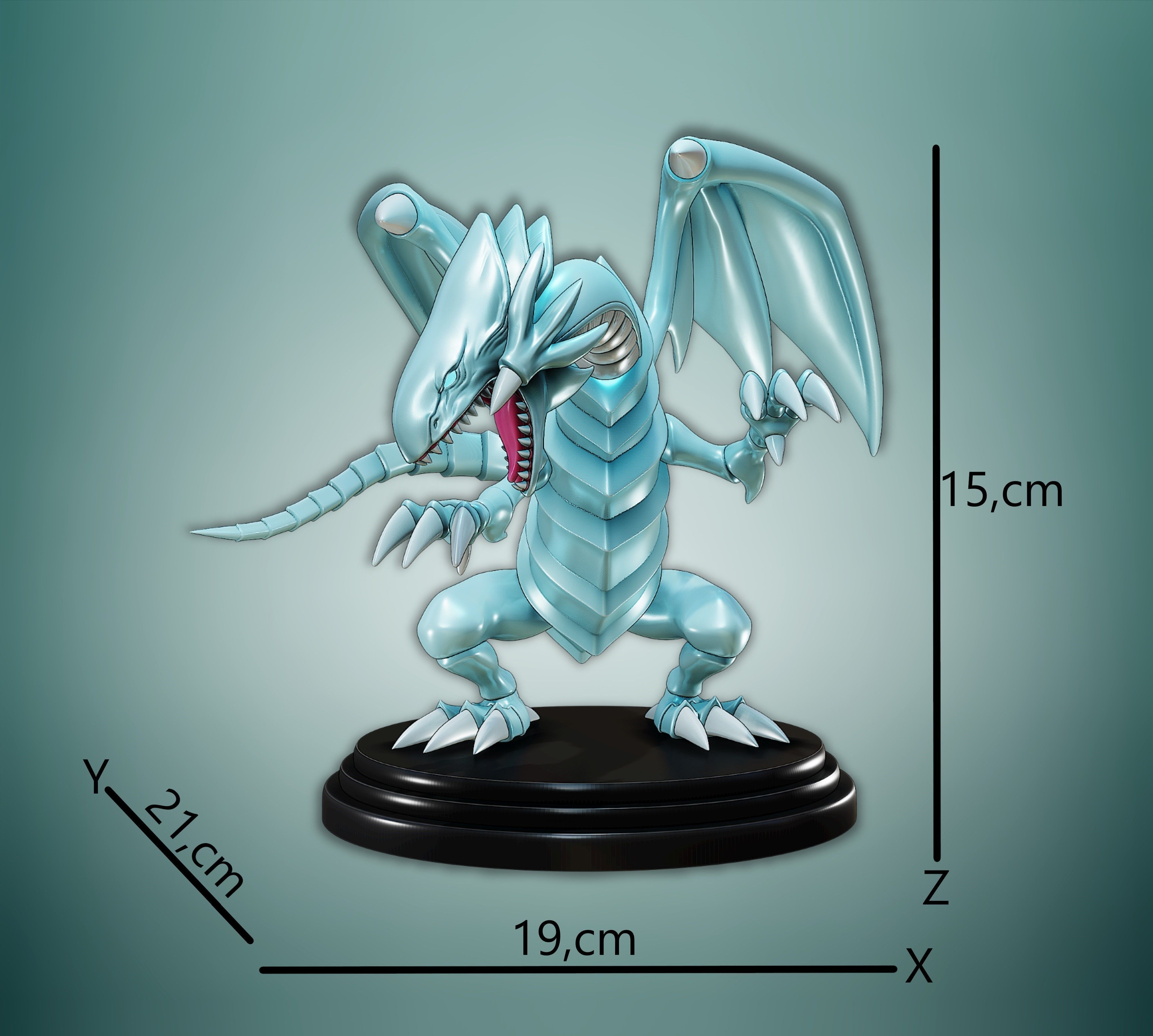 BLUE-EYES WHITE DRAGON FIGURE 2 - YUGIOH 3D print model_2