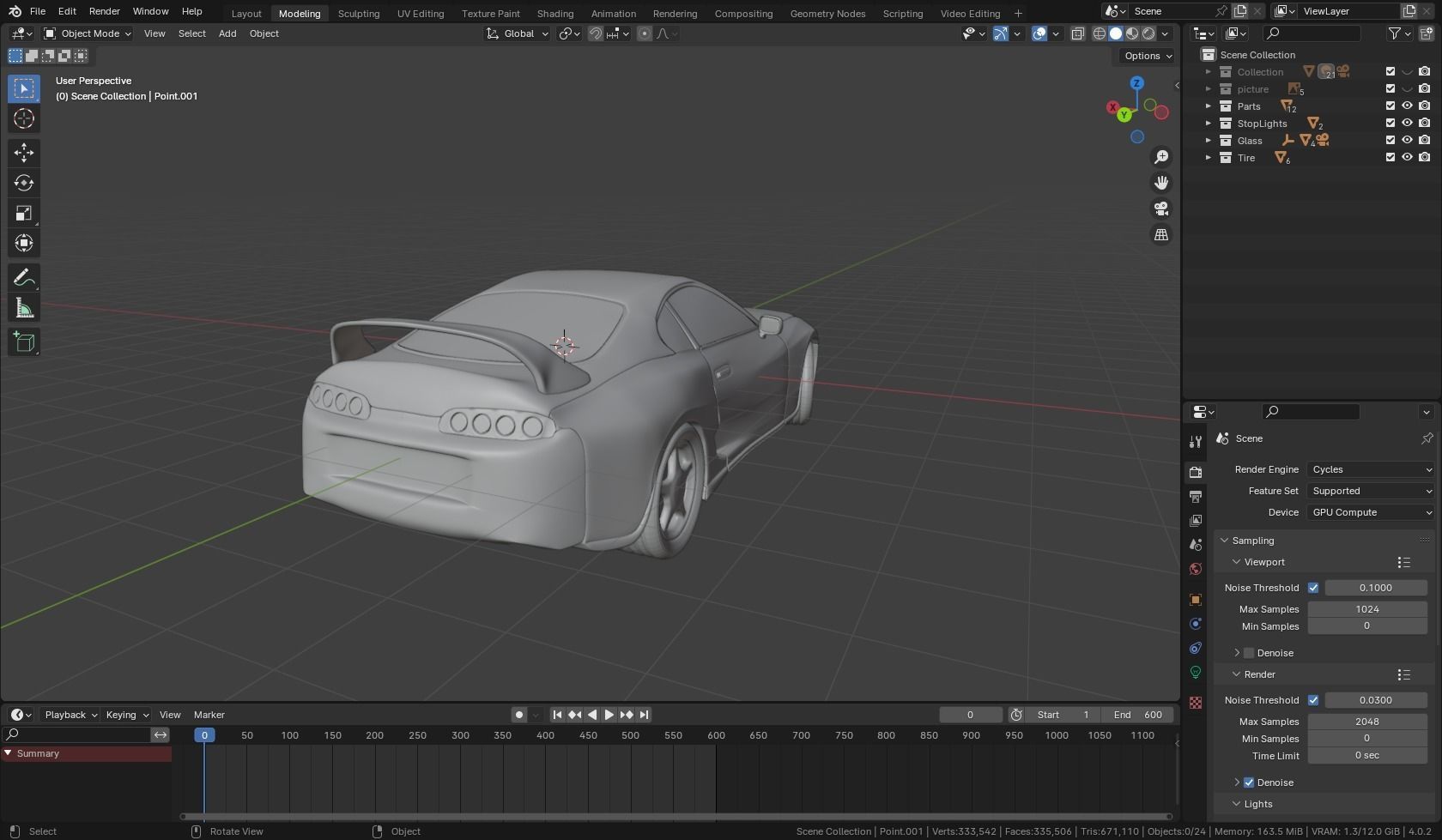 Toyota Supra mk4 3D model_12