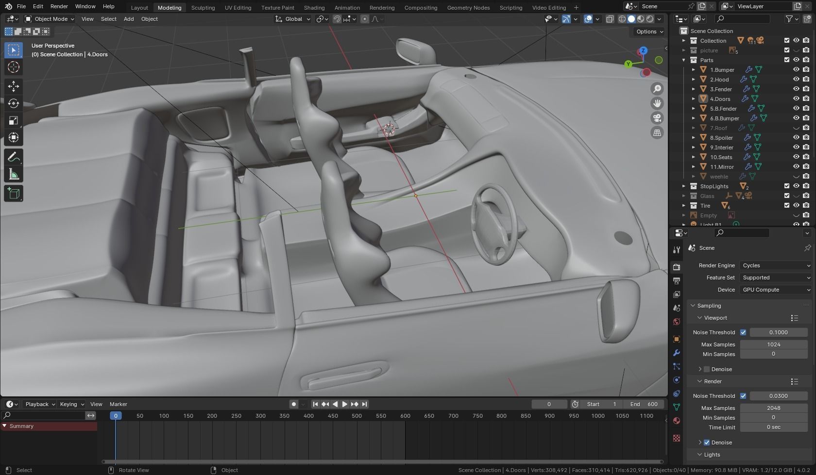 Toyota Supra mk4 3D model_16