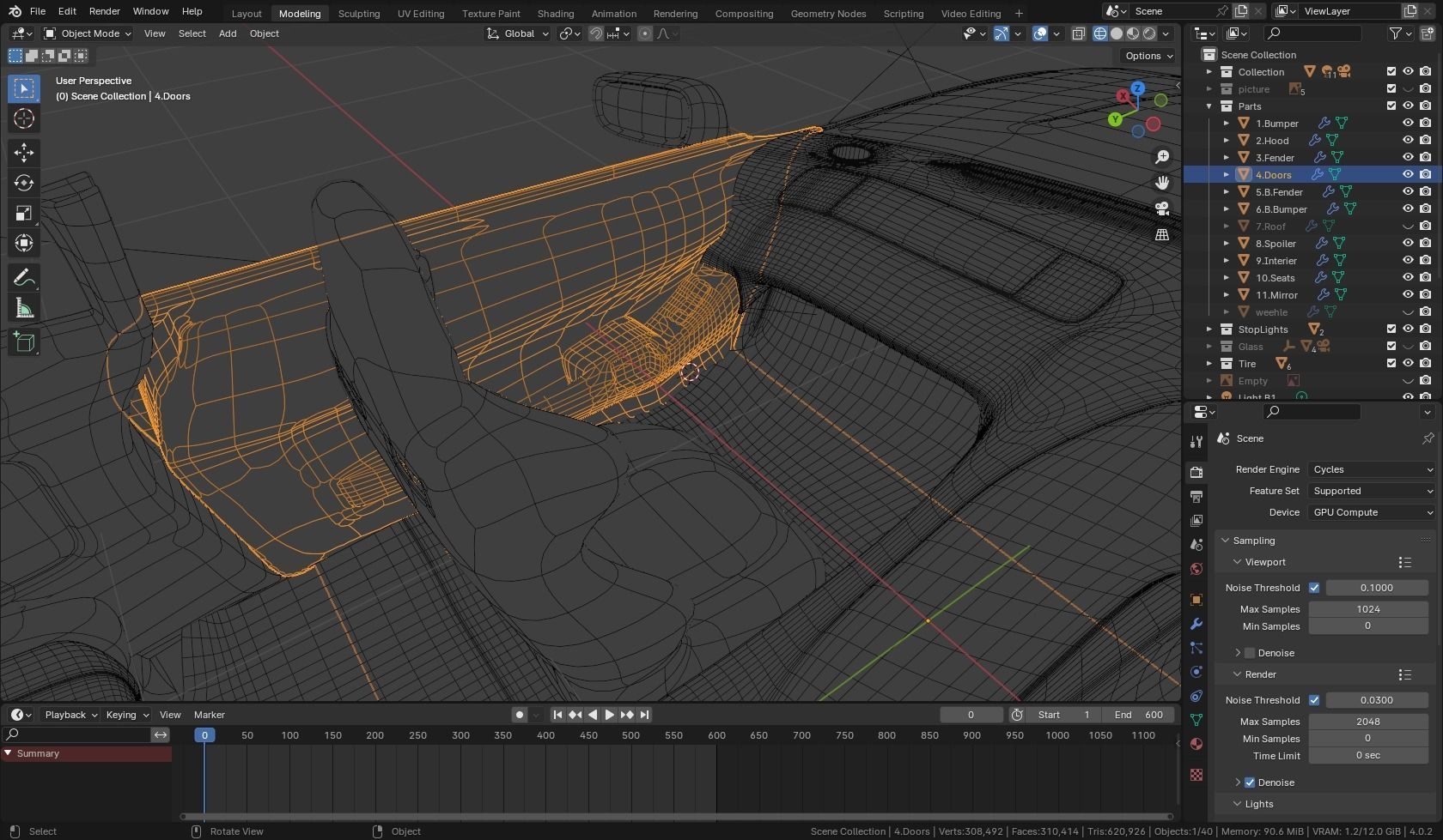 Toyota Supra mk4 3D model_15
