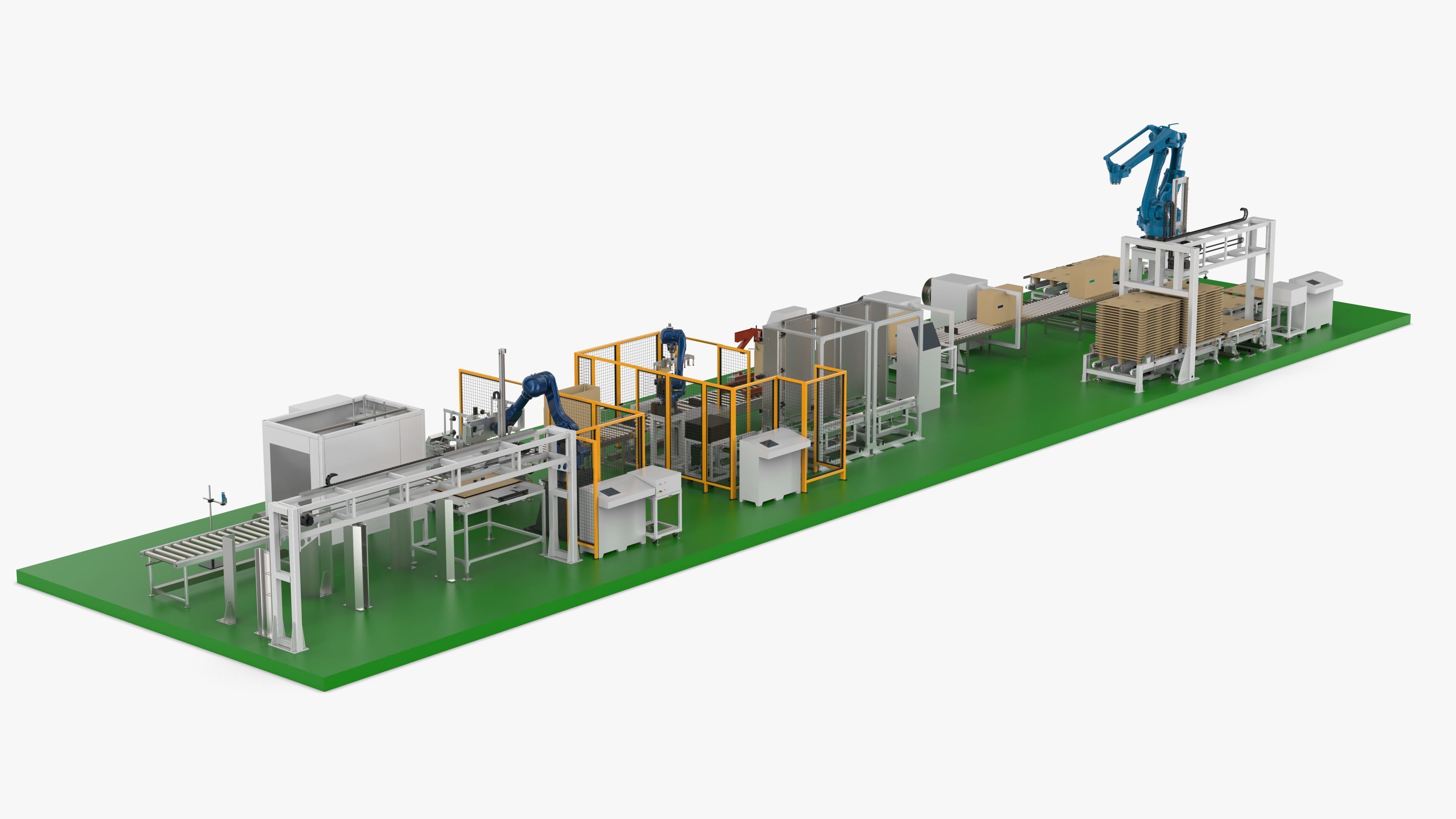 Fully Automatic Air Conditioners Packaging Line 3D model_2