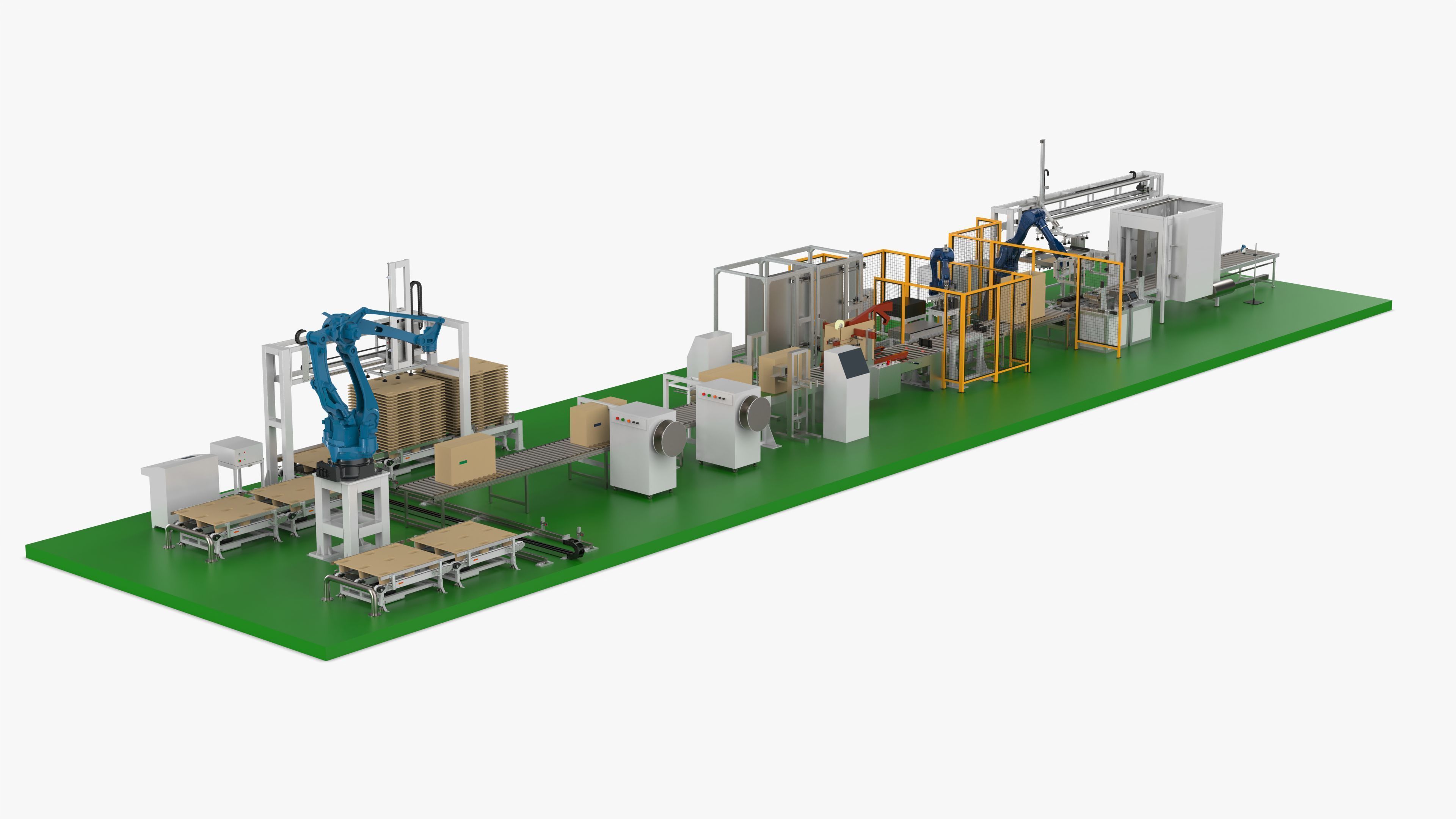 Fully Automatic Air Conditioners Packaging Line 3D model_3