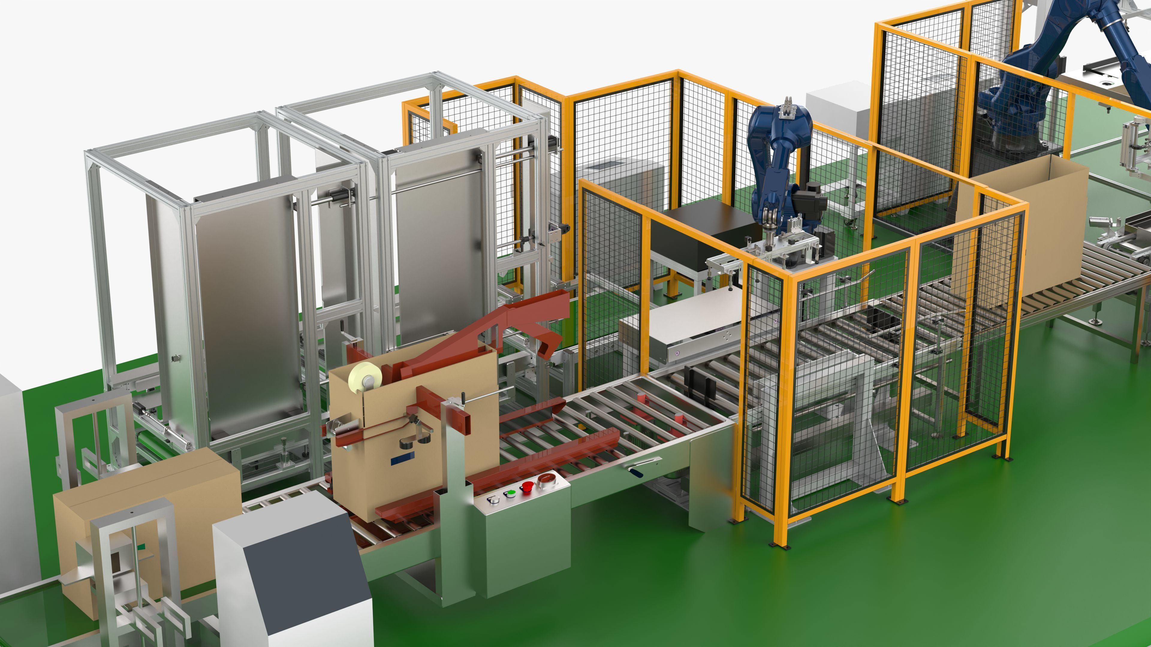 Fully Automatic Air Conditioners Packaging Line 3D model_14